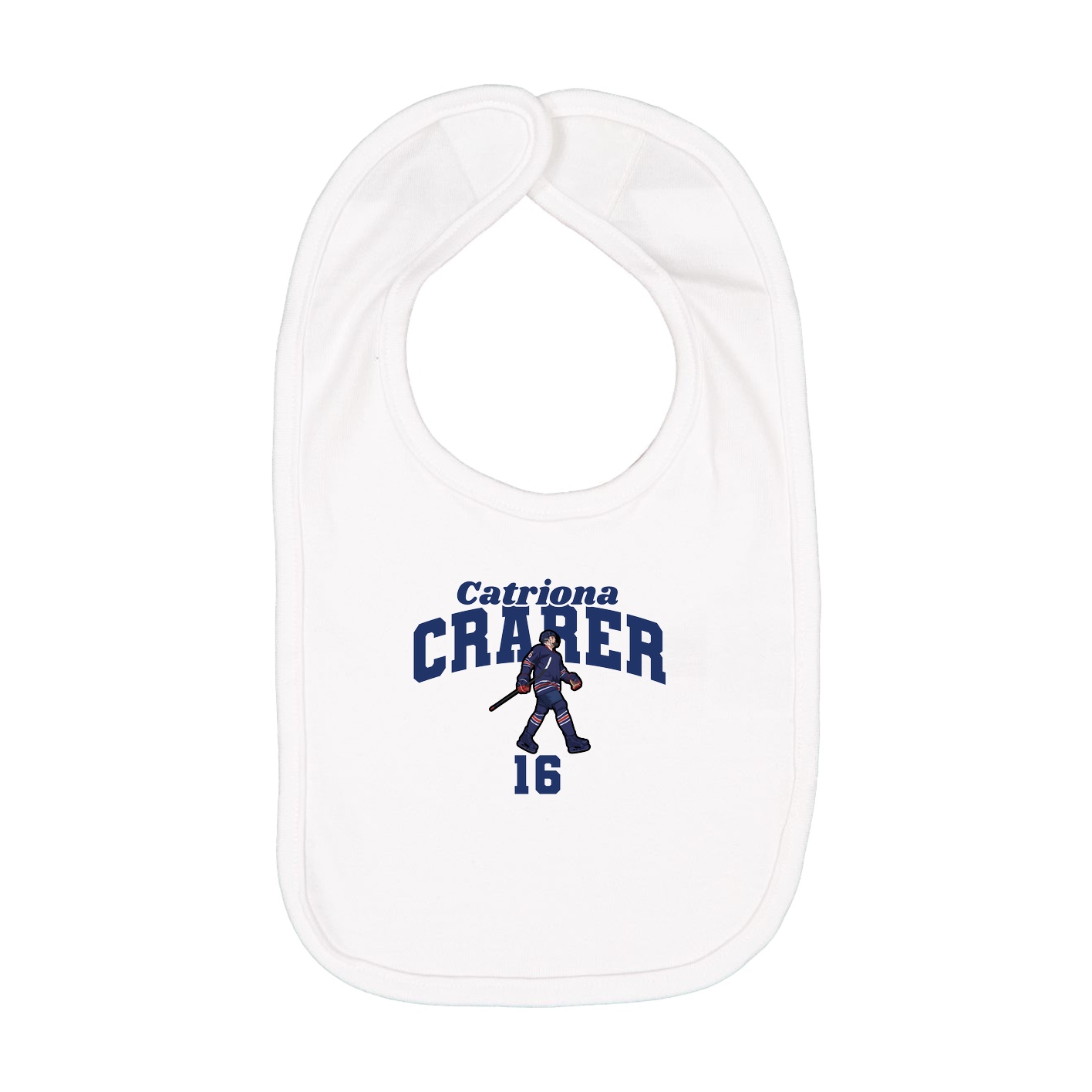 Infant Bib — Signature Arch in White