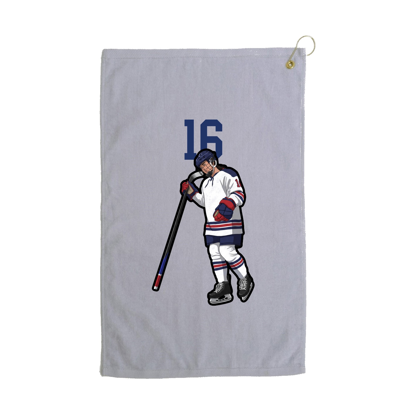 Golf Towel — Number Top in Grey