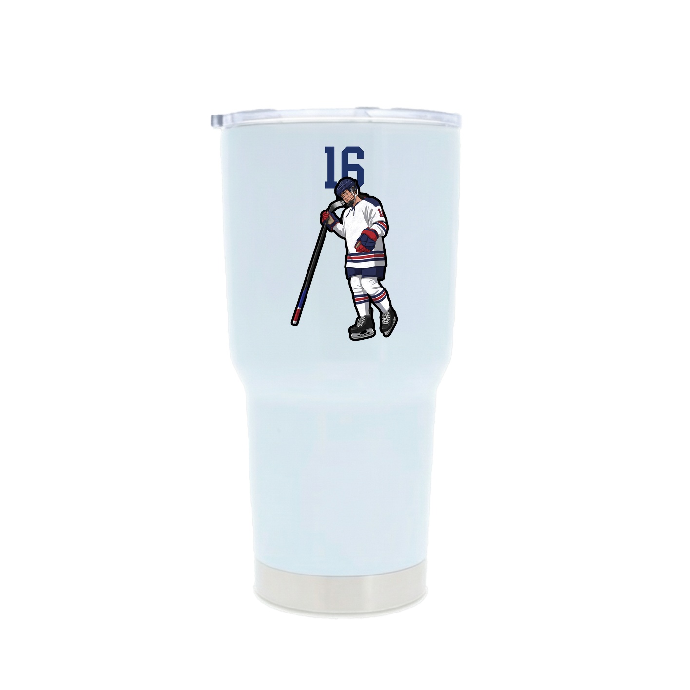 30oz Stainless Steel Tumbler — Number Top in White