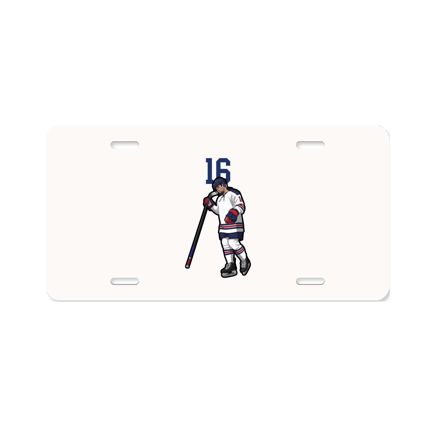 License Plate — Number Top in Classic