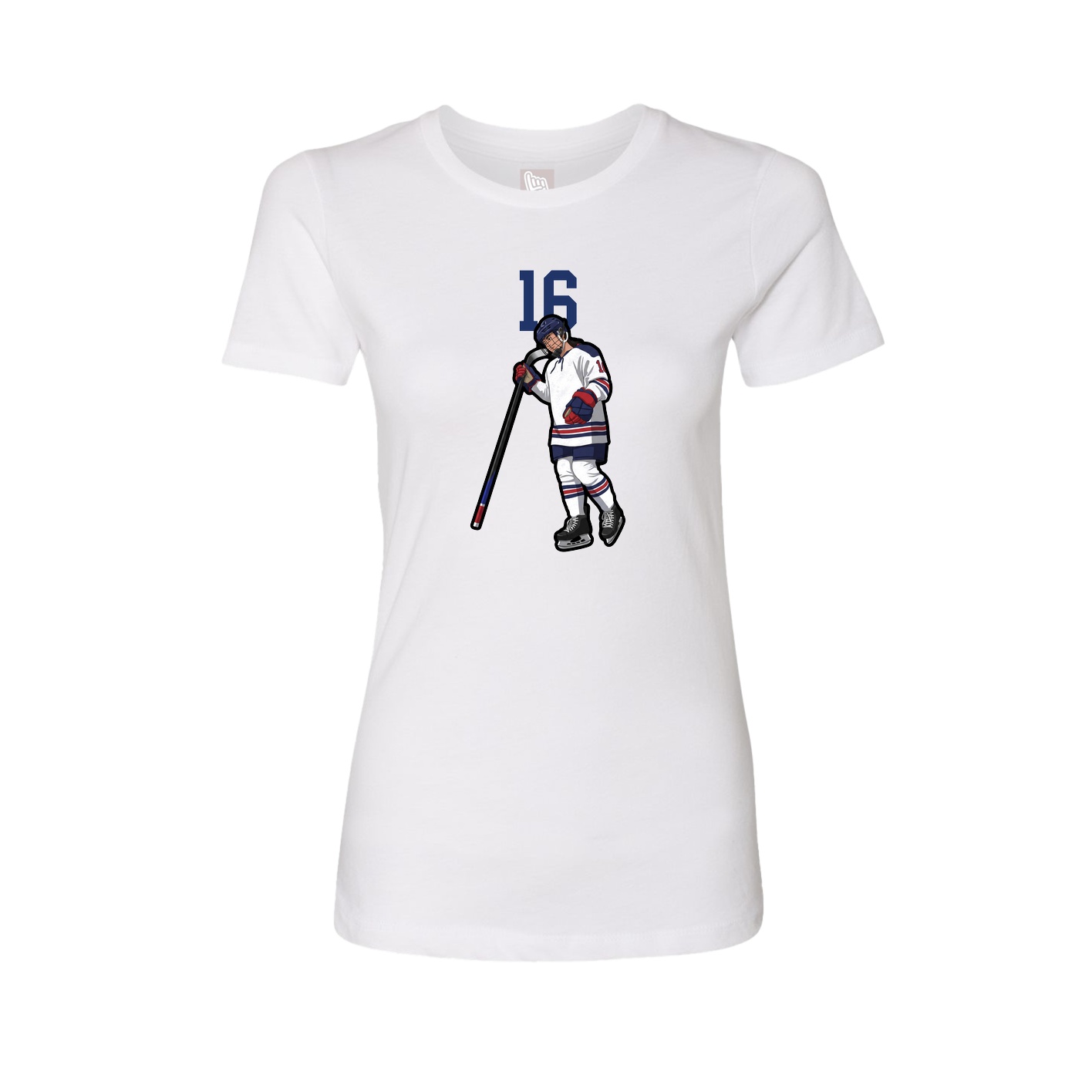 Fitted Women's Tee — Number Top in White