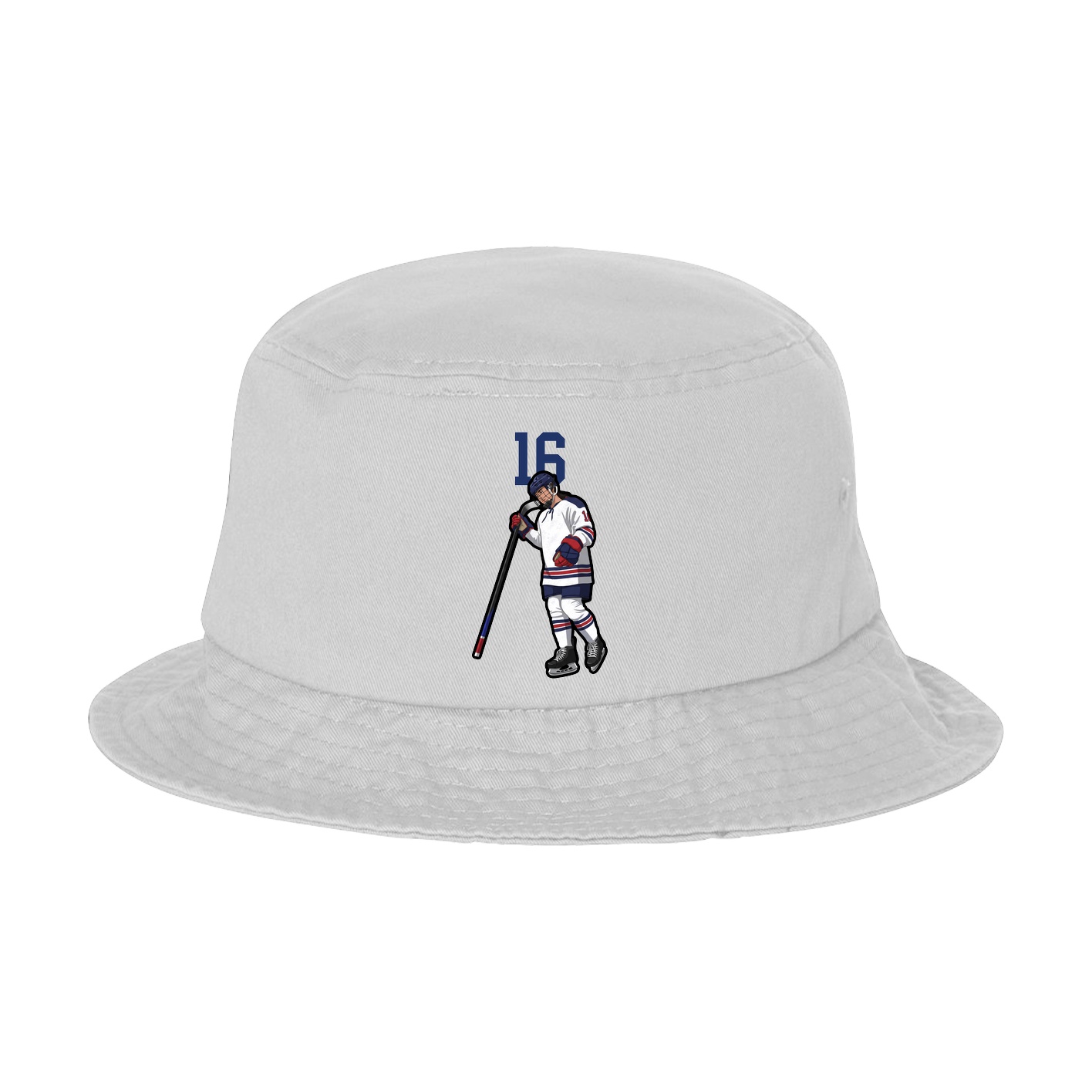 Bucket Cap — Number Top in White