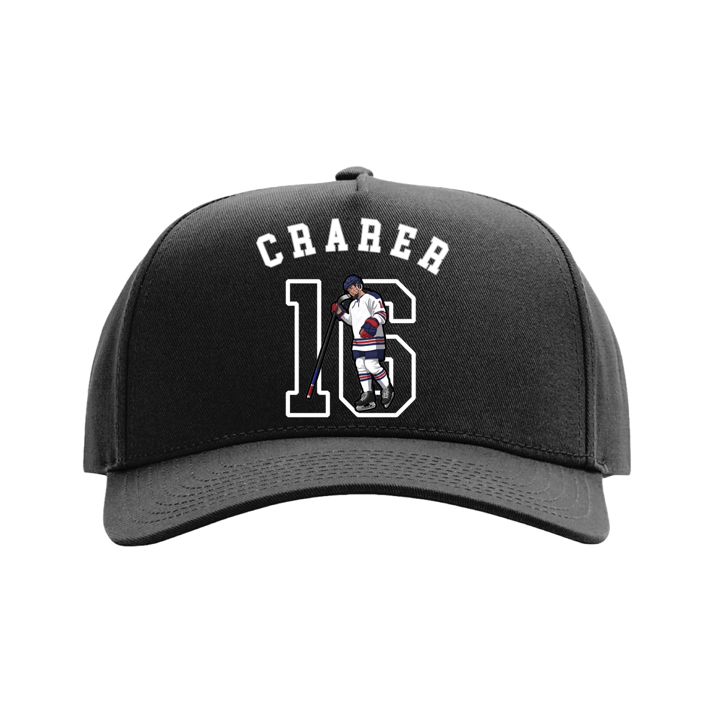 Full Fabric Five-Panel Champ Cap — Shirsey Arch in Black