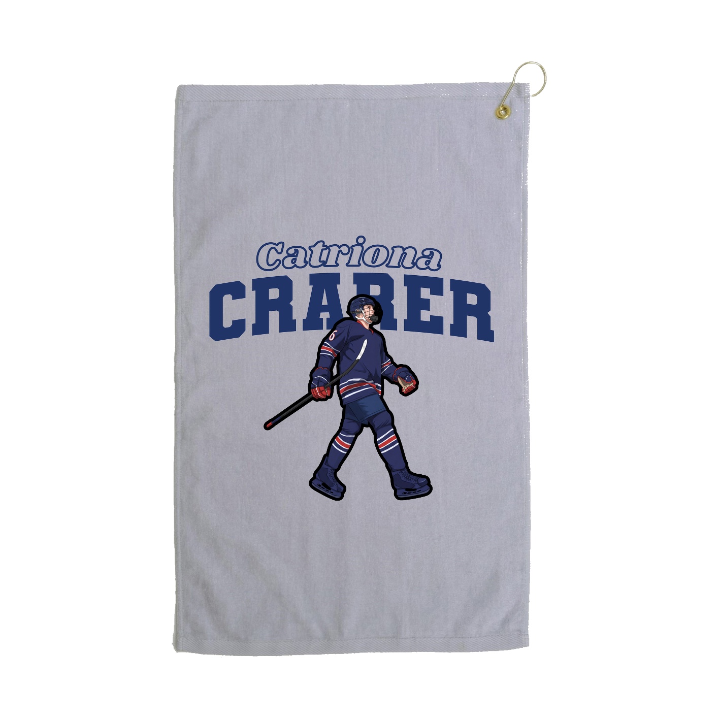 Golf Towel — Name Arch in Grey