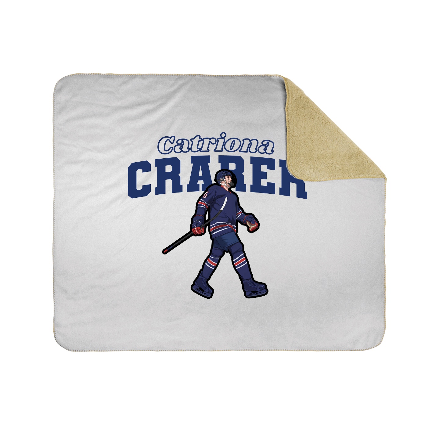 Throw Blanket — Name Arch in White