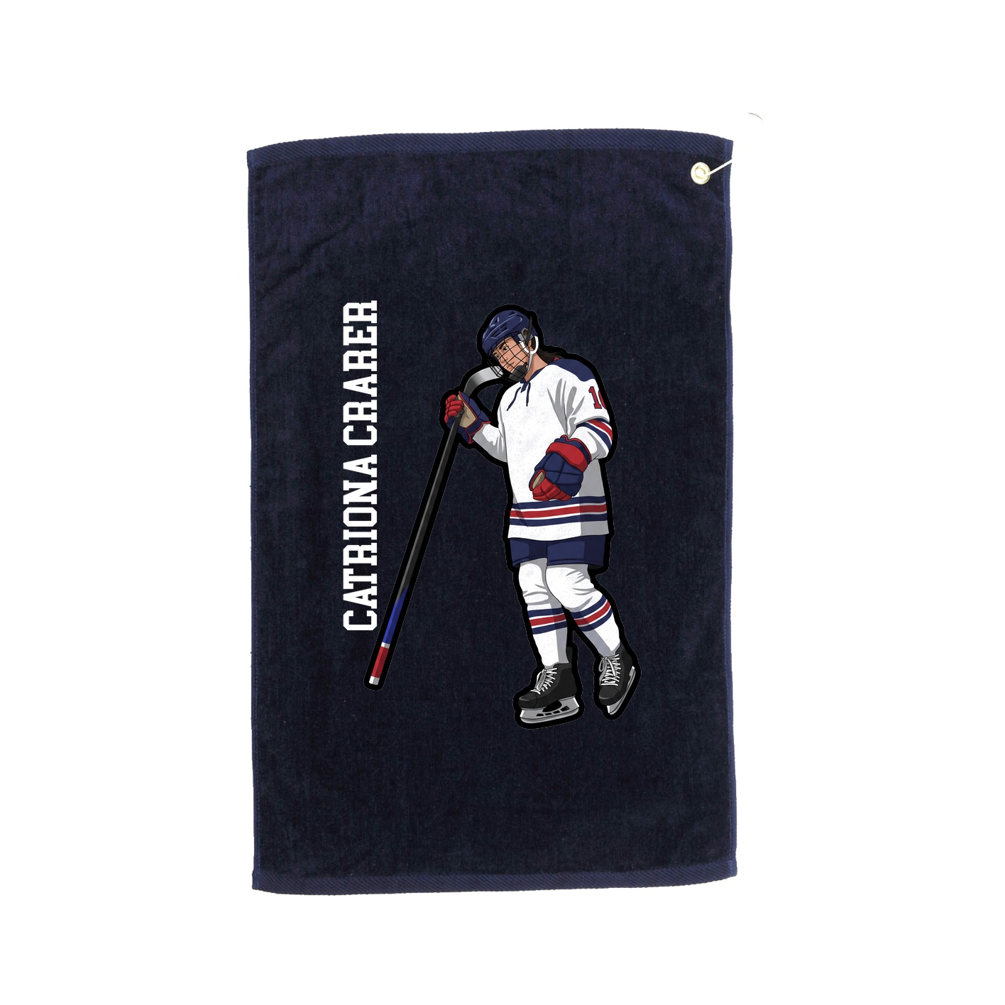 Golf Towel — Name Vertical in Navy