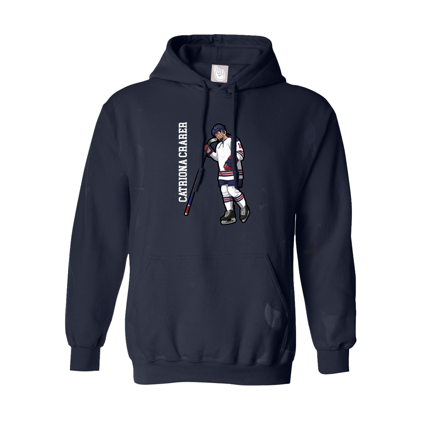 Youth Hoodie — Name Vertical in Navy