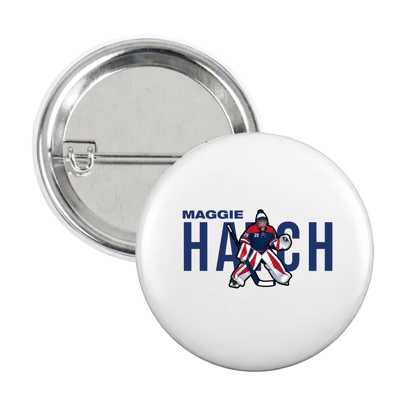 Game Day Button — Player Name in White