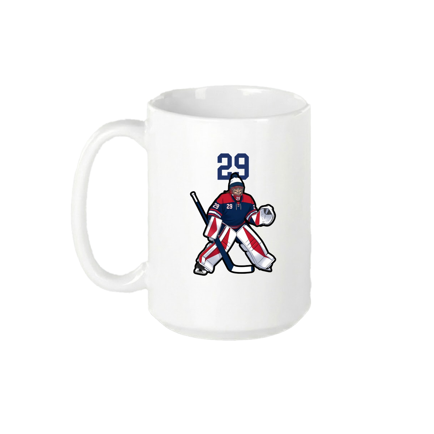 15oz Coffee Mug — Number Top in White