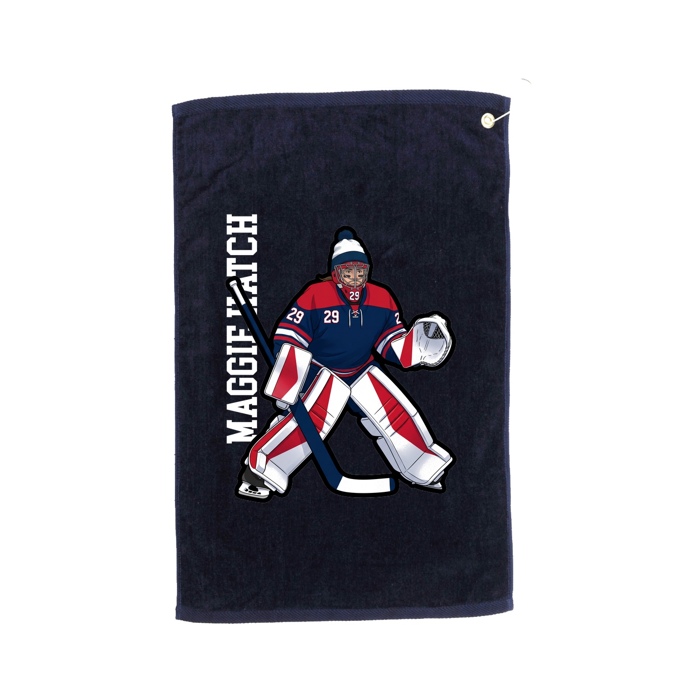 Golf Towel — Name Vertical in Navy