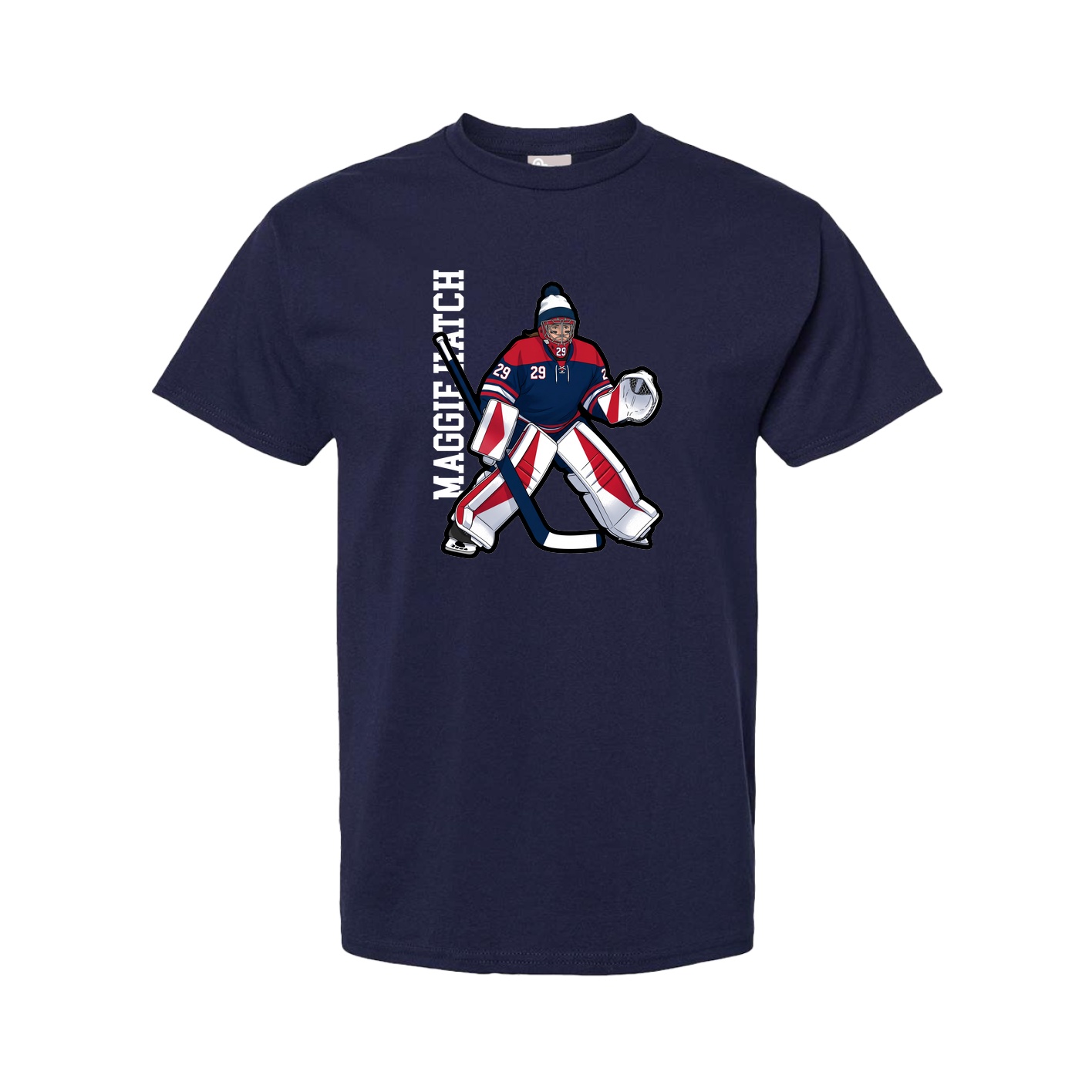 Youth Tee — Name Vertical in Navy