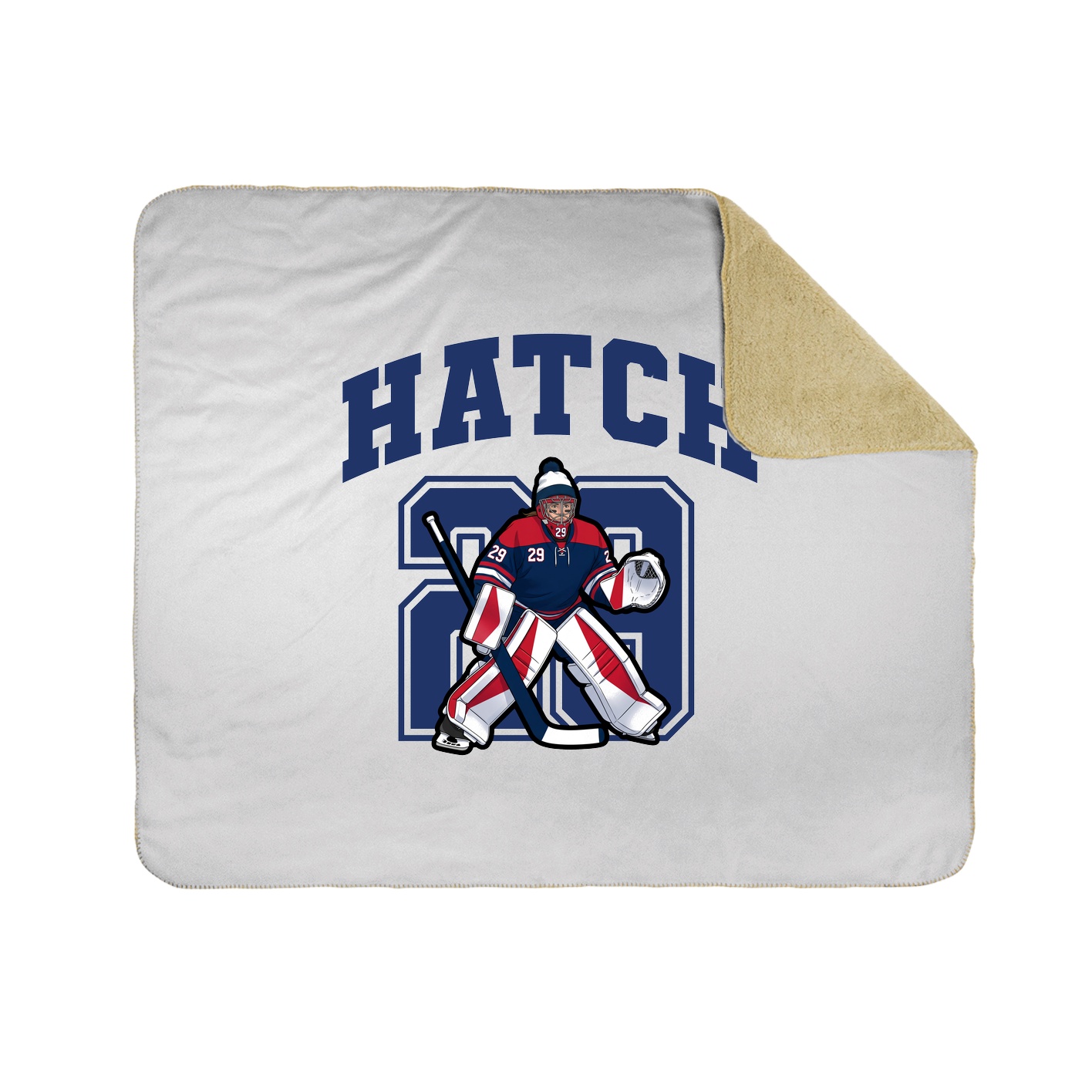 Throw Blanket — Number in White