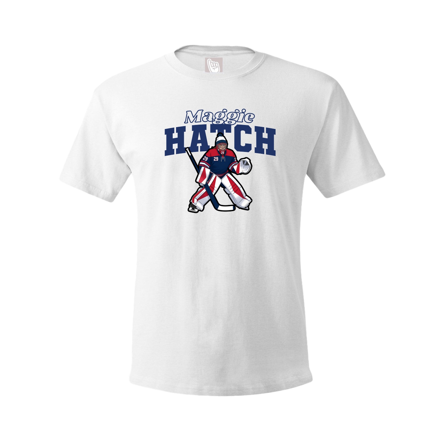 Youth Tee — Name Arch in White