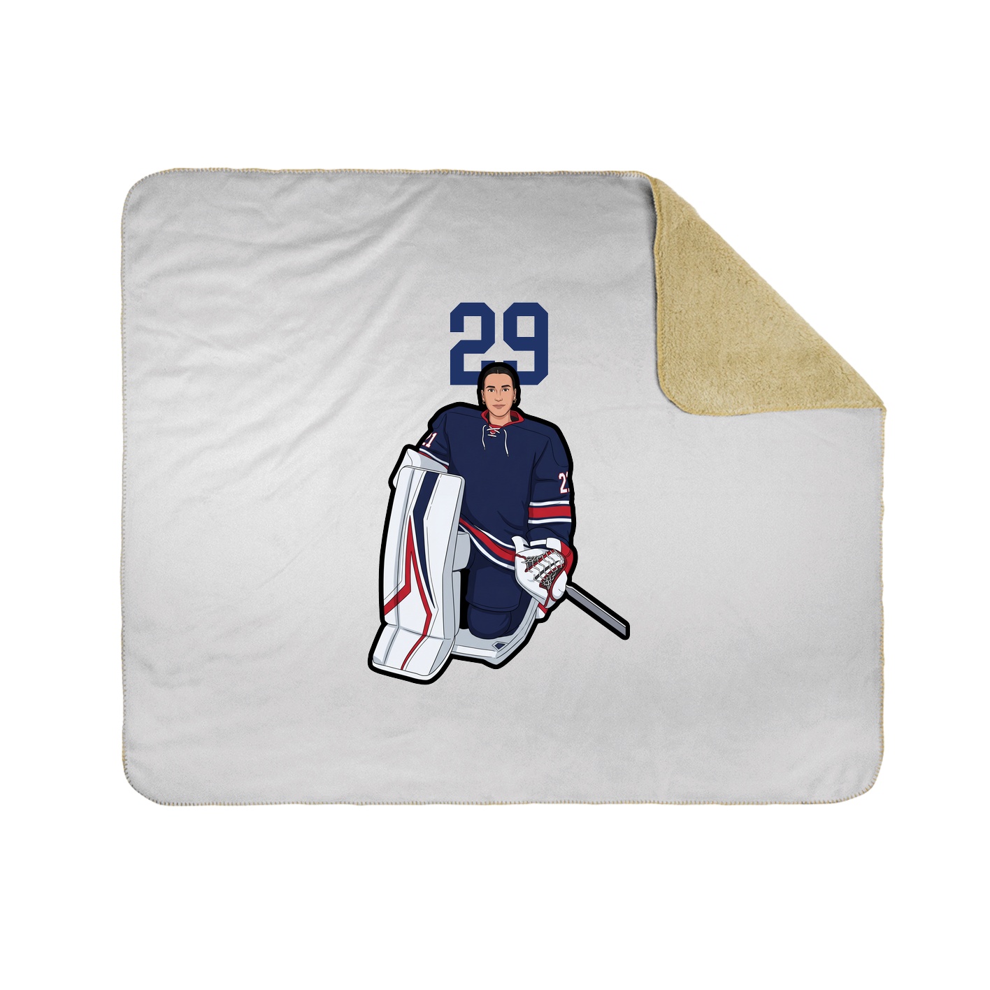 Throw Blanket — Number Top in White