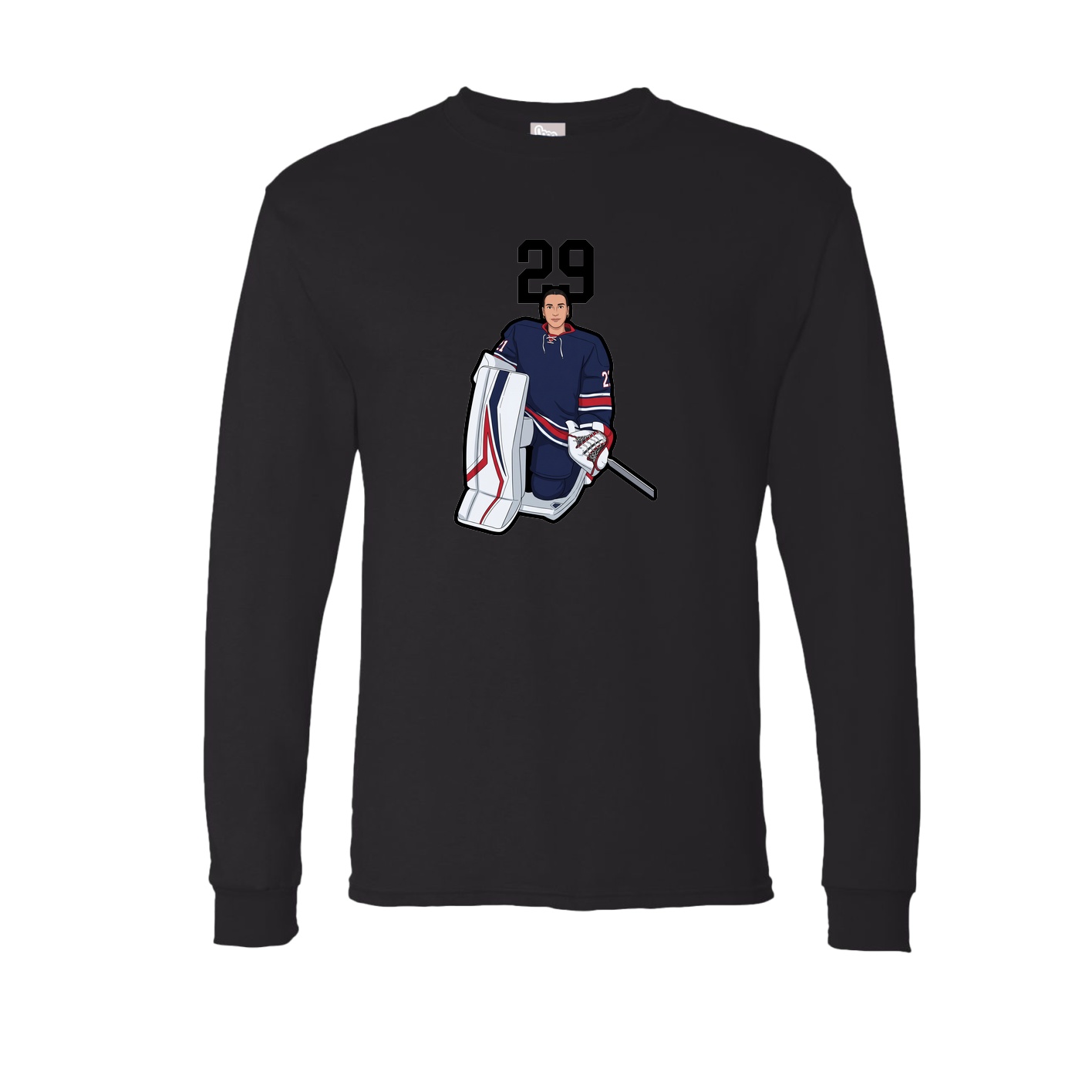 Long Sleeve Tee — Number Top in Black