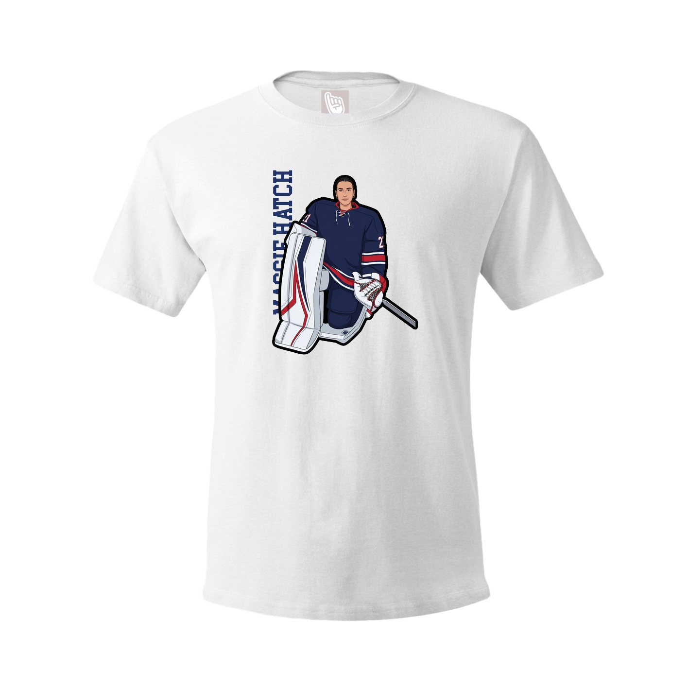 Youth Tee — Name Vertical in White