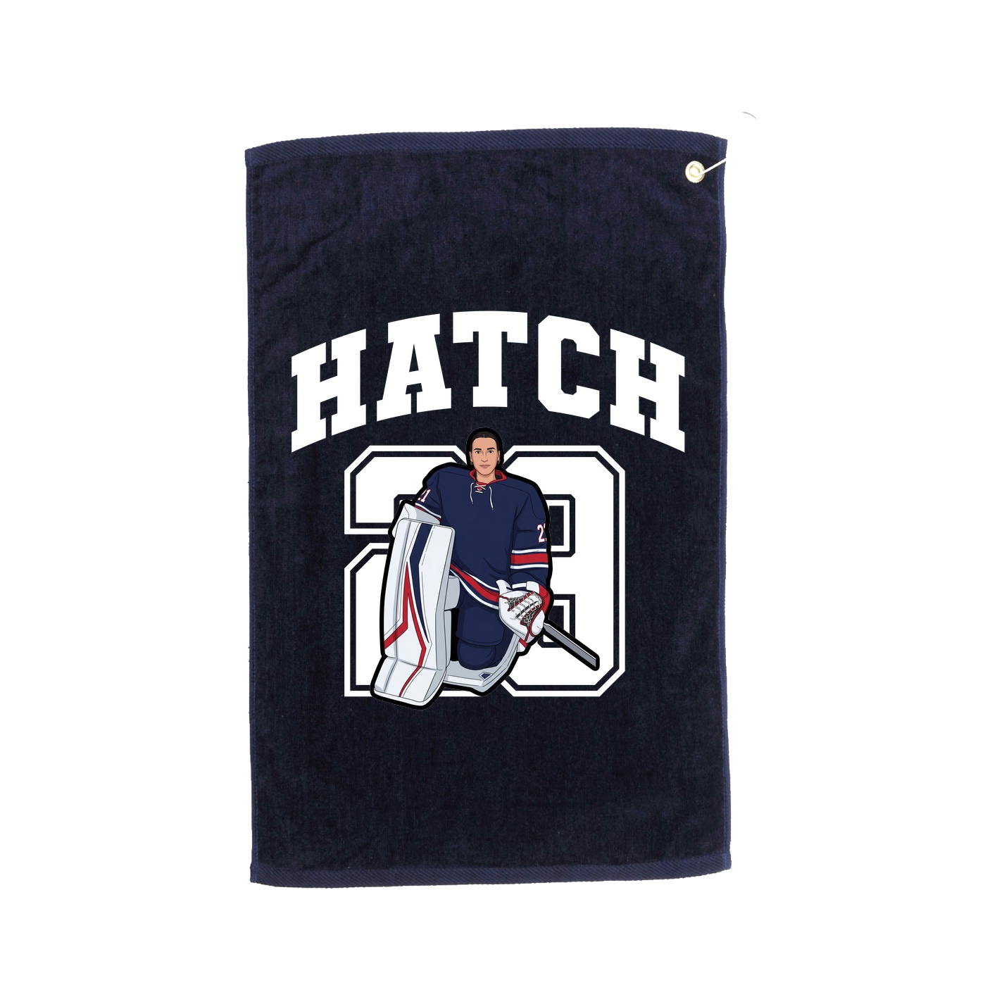Golf Towel — Number in Navy