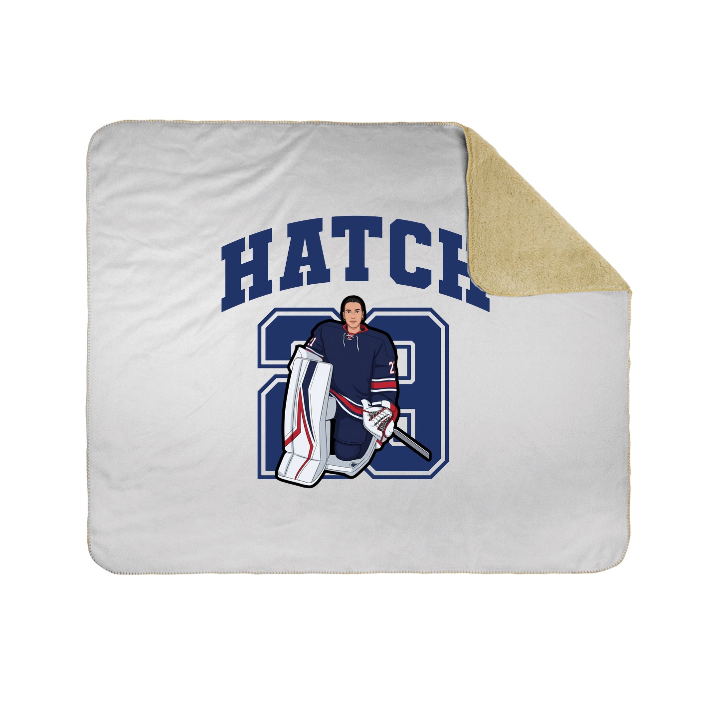 Throw Blanket — Number in White