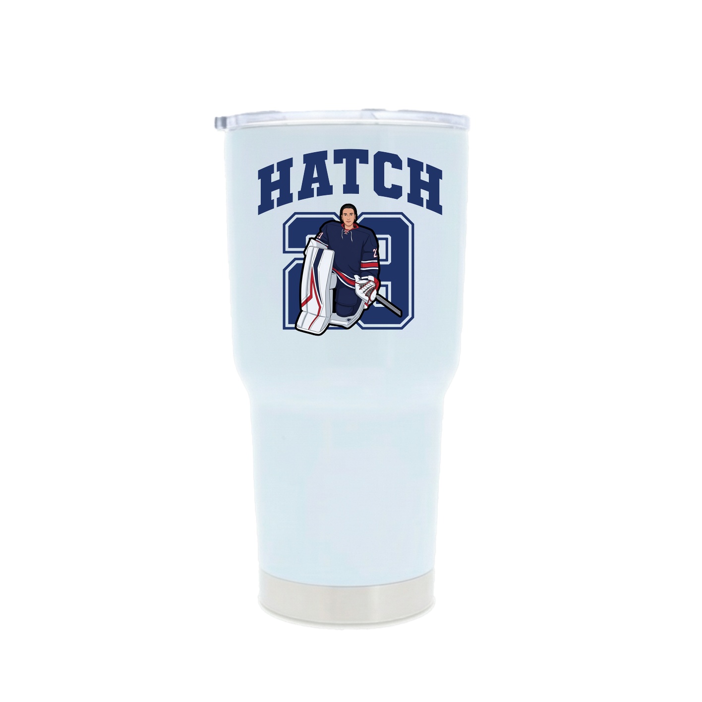 30oz Stainless Steel Tumbler — Number in White