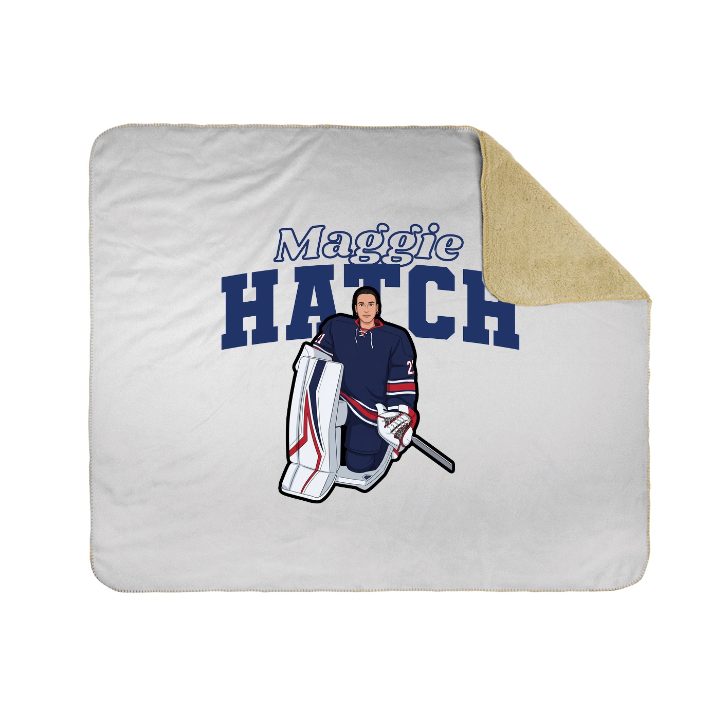 Throw Blanket — Name Arch in White