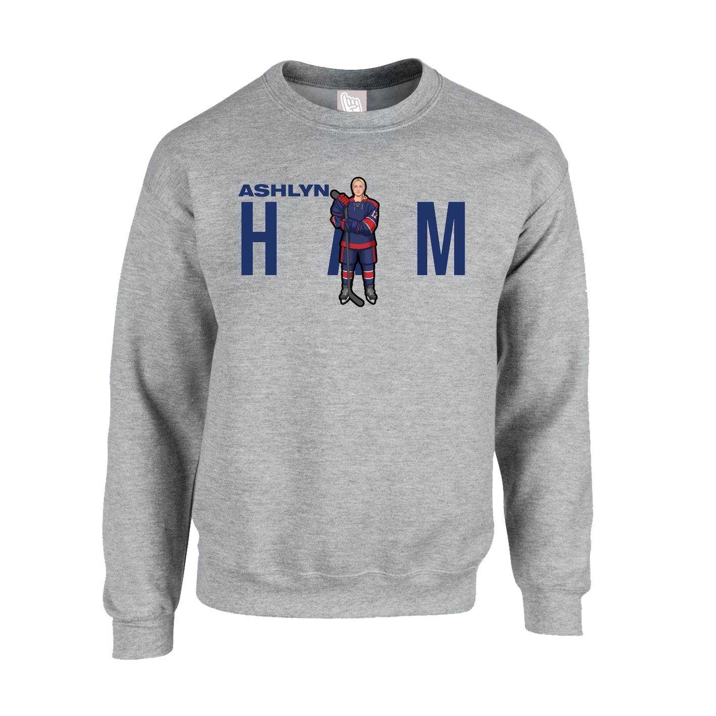 Fleece Crew — Player Name in Grey