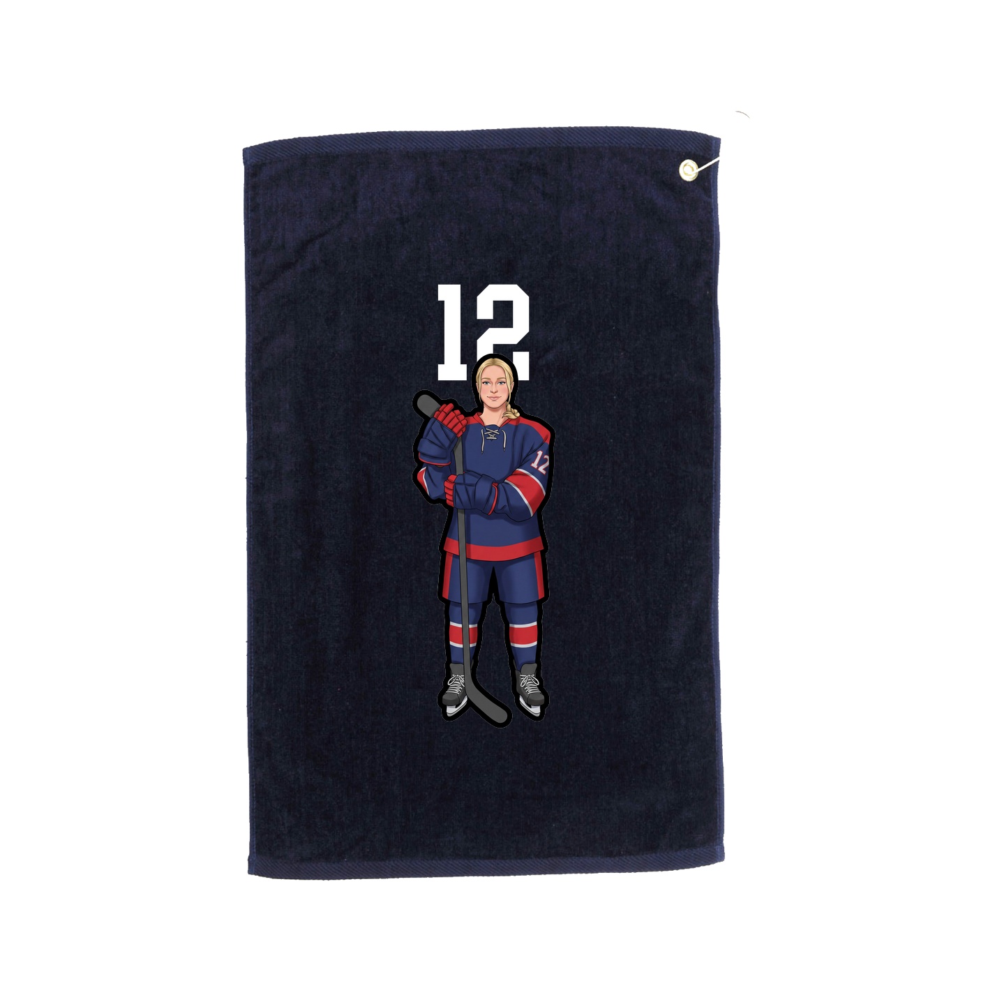 Golf Towel — Number Top in Navy