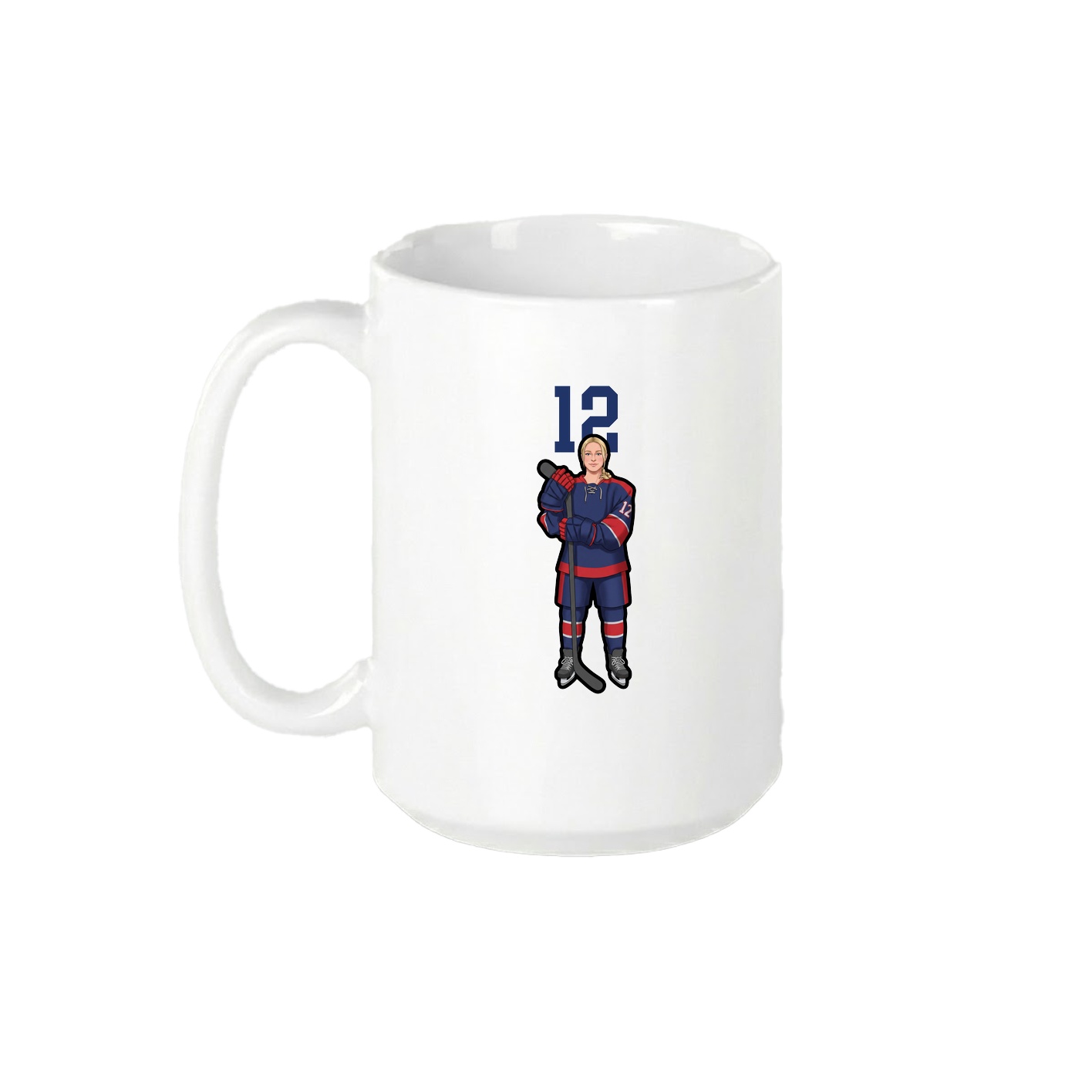 15oz Coffee Mug — Number Top in White