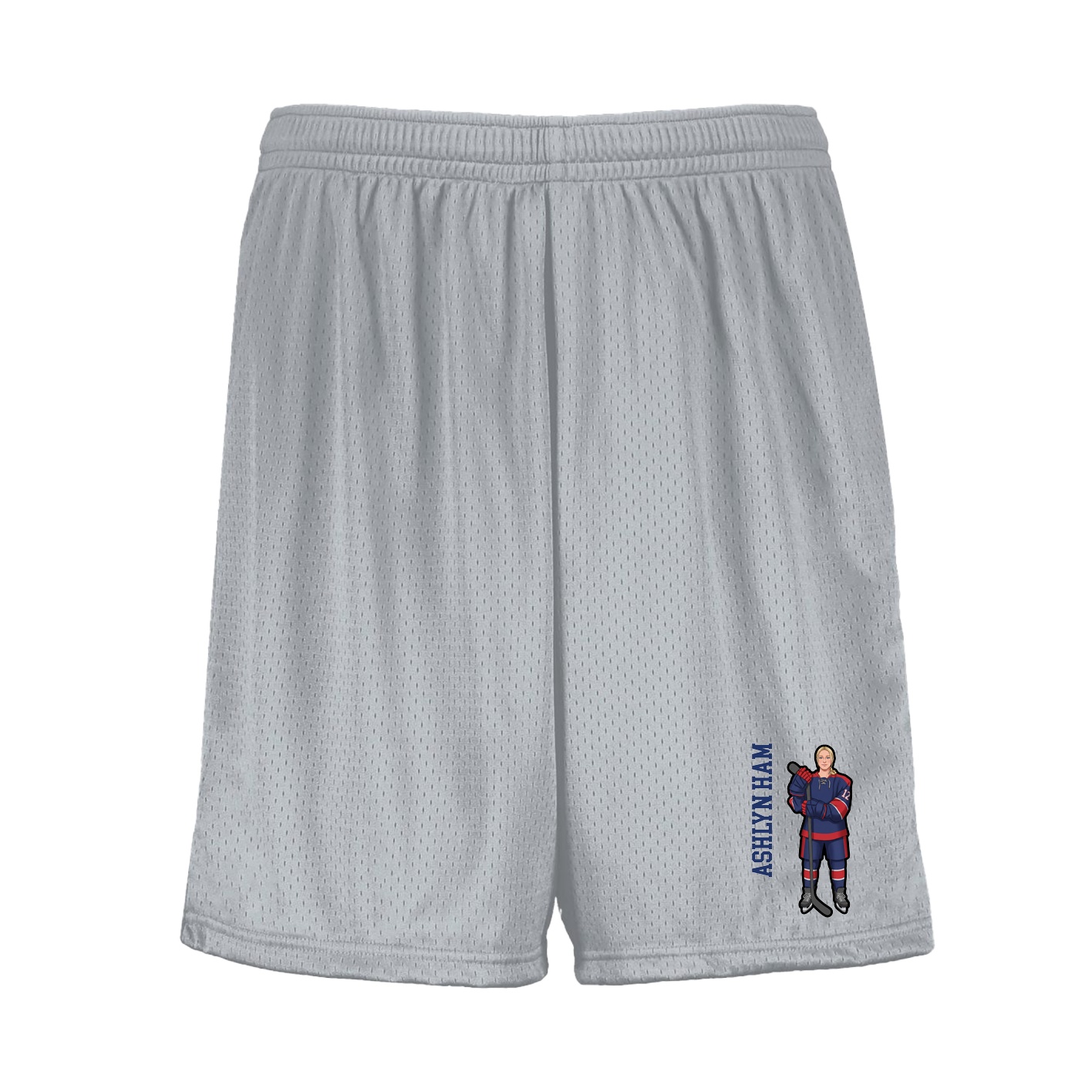 Shorts — Name Vertical in Silver