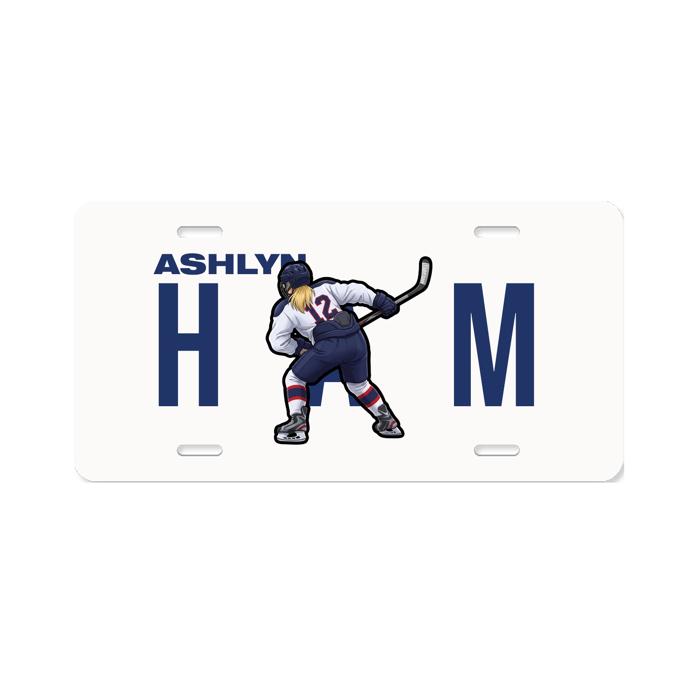 License Plate — Player Name in Classic