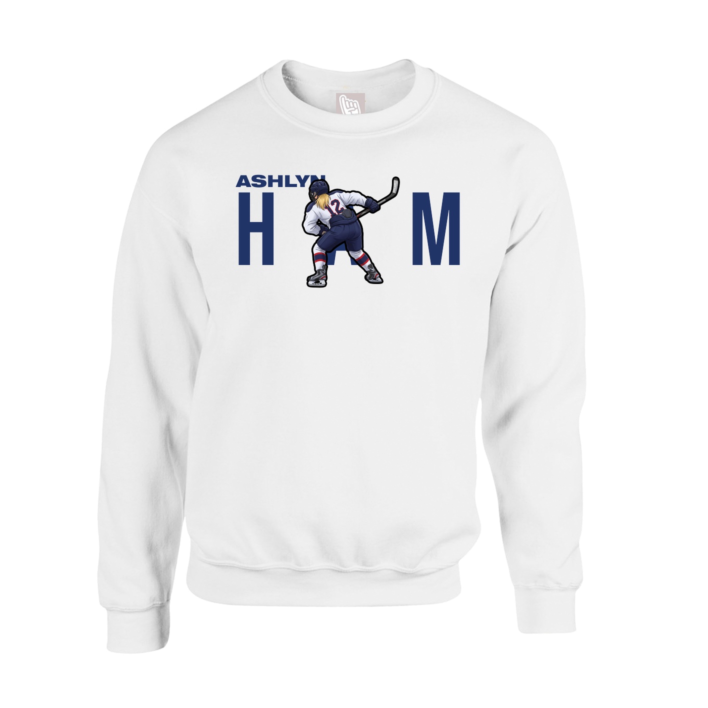 Fleece Crew — Player Name in White