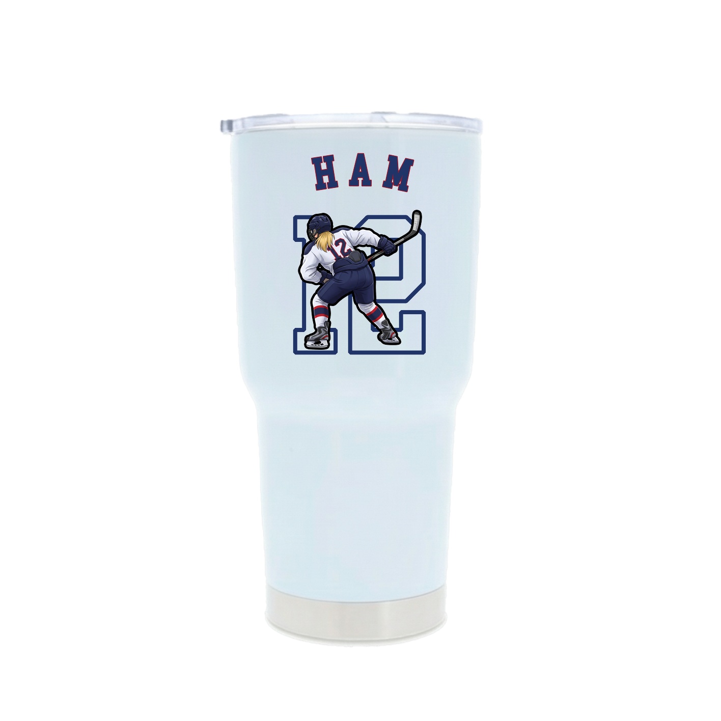 30oz Stainless Steel Tumbler — Shirsey Arch in White