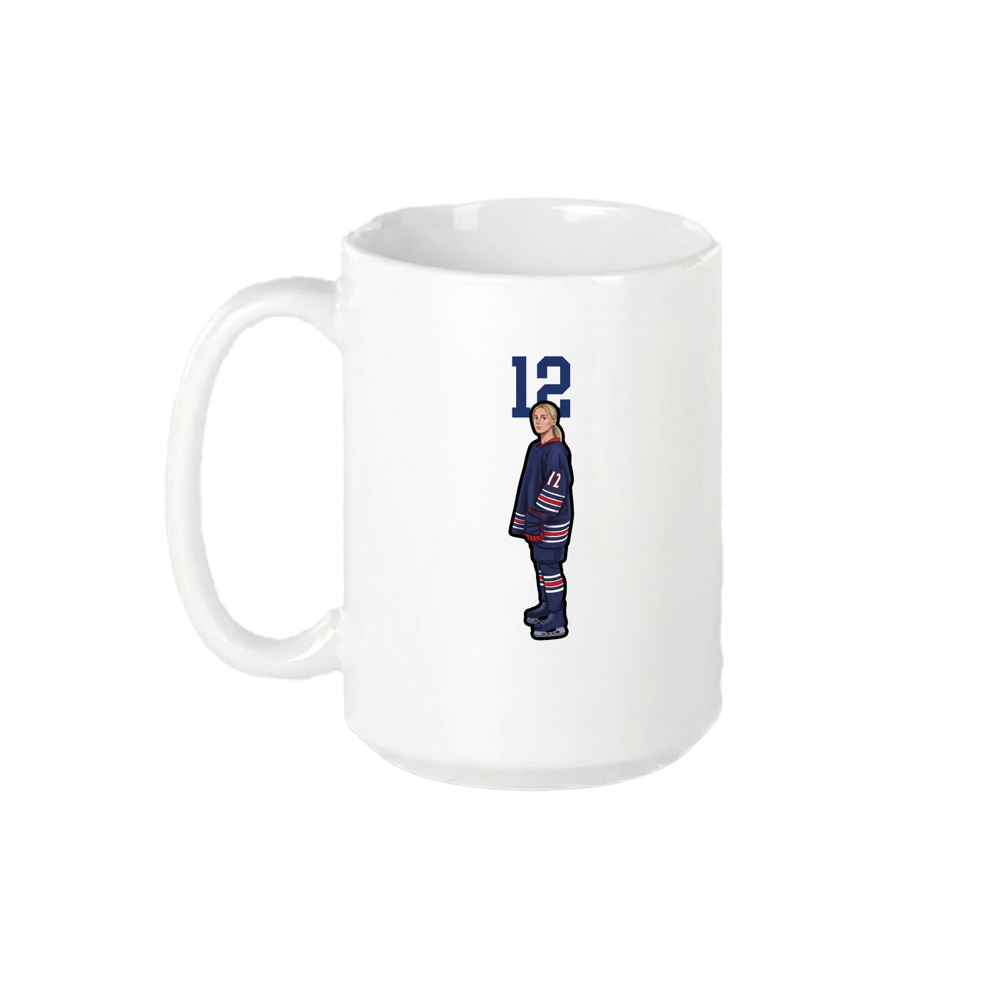15oz Coffee Mug — Number Top in White
