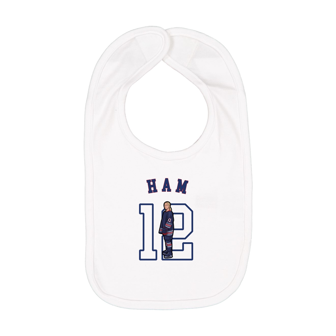 Infant Bib — Shirsey Arch in White