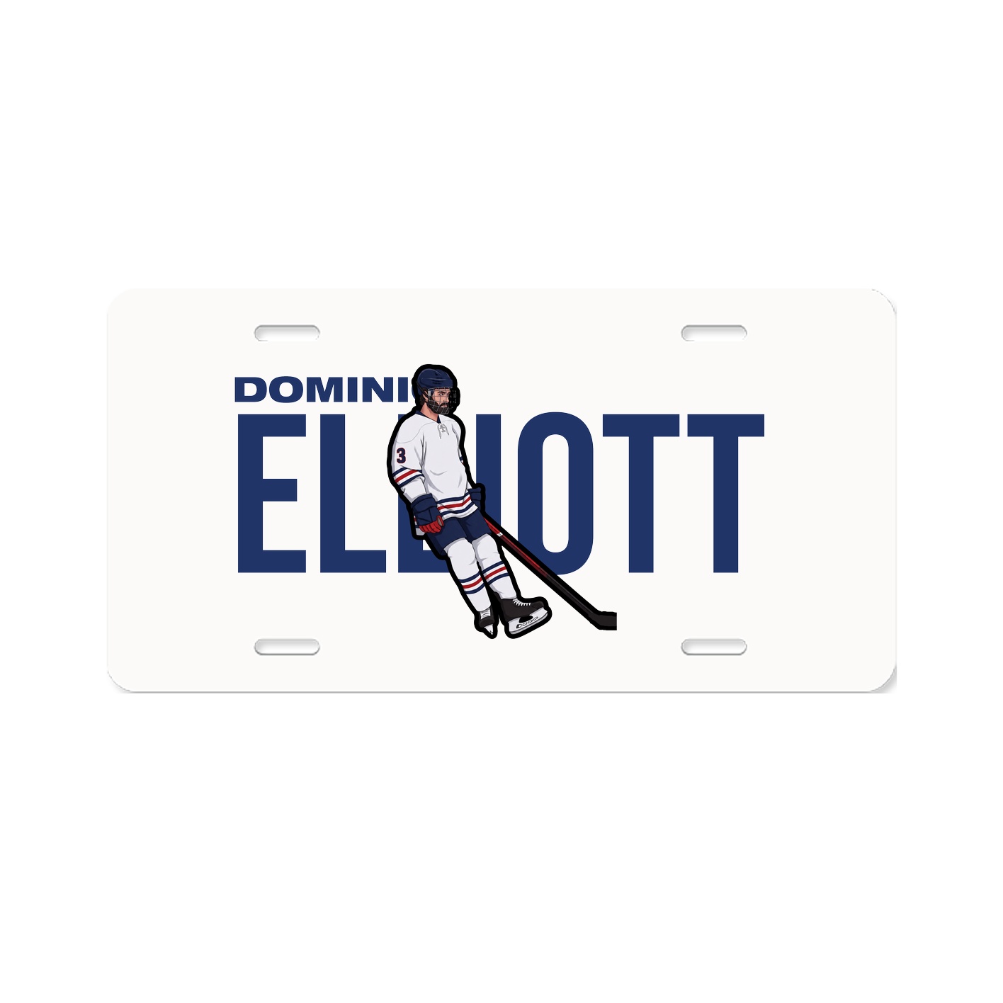 License Plate — Player Name in Classic