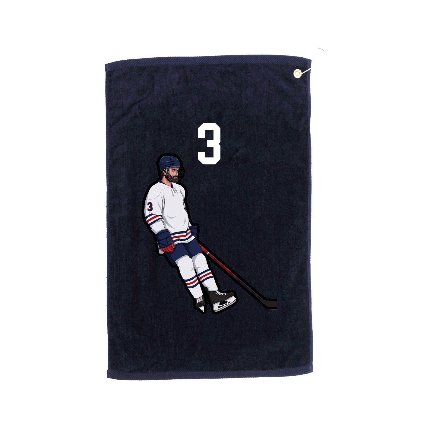 Golf Towel — Number Top in Navy