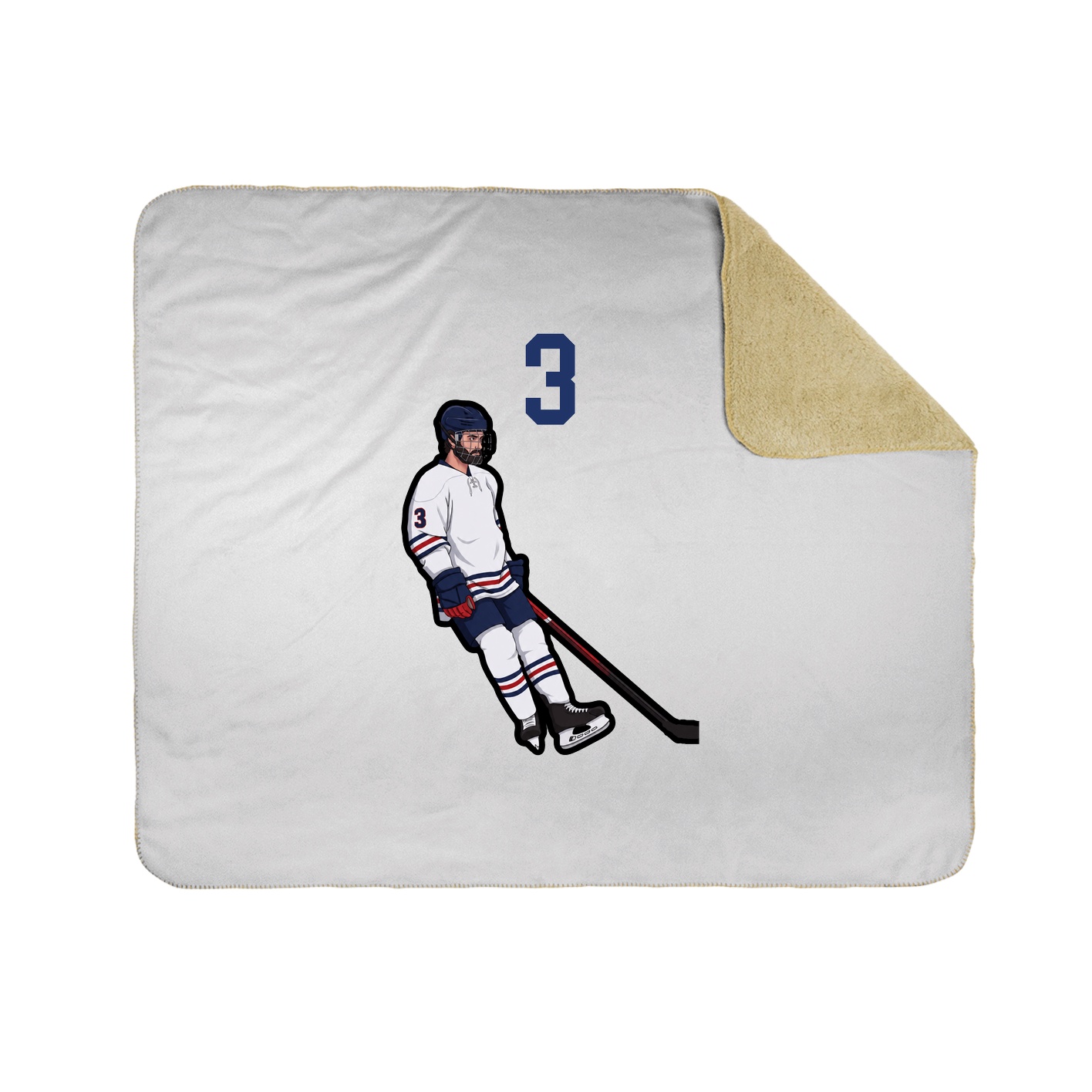 Throw Blanket — Number Top in White