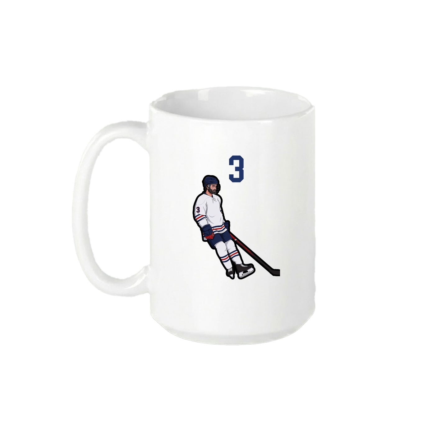15oz Coffee Mug — Number Top in White