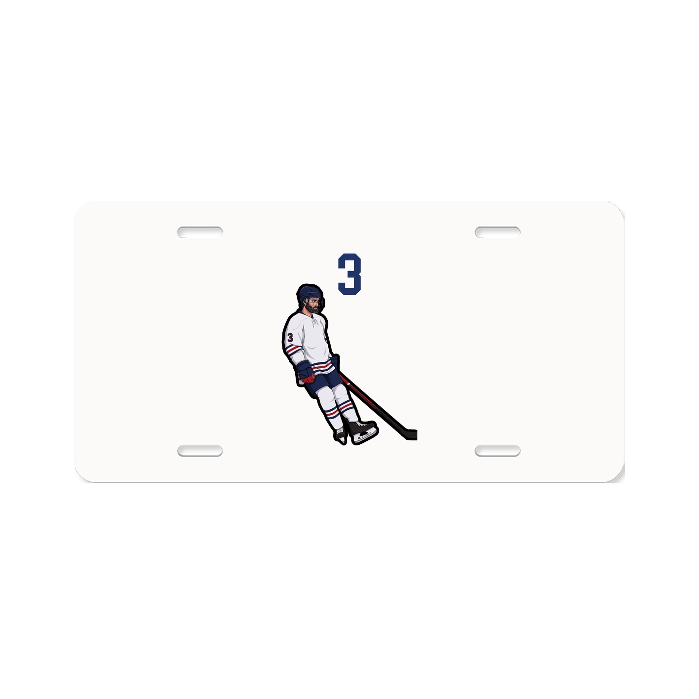 License Plate — Number Top in Classic