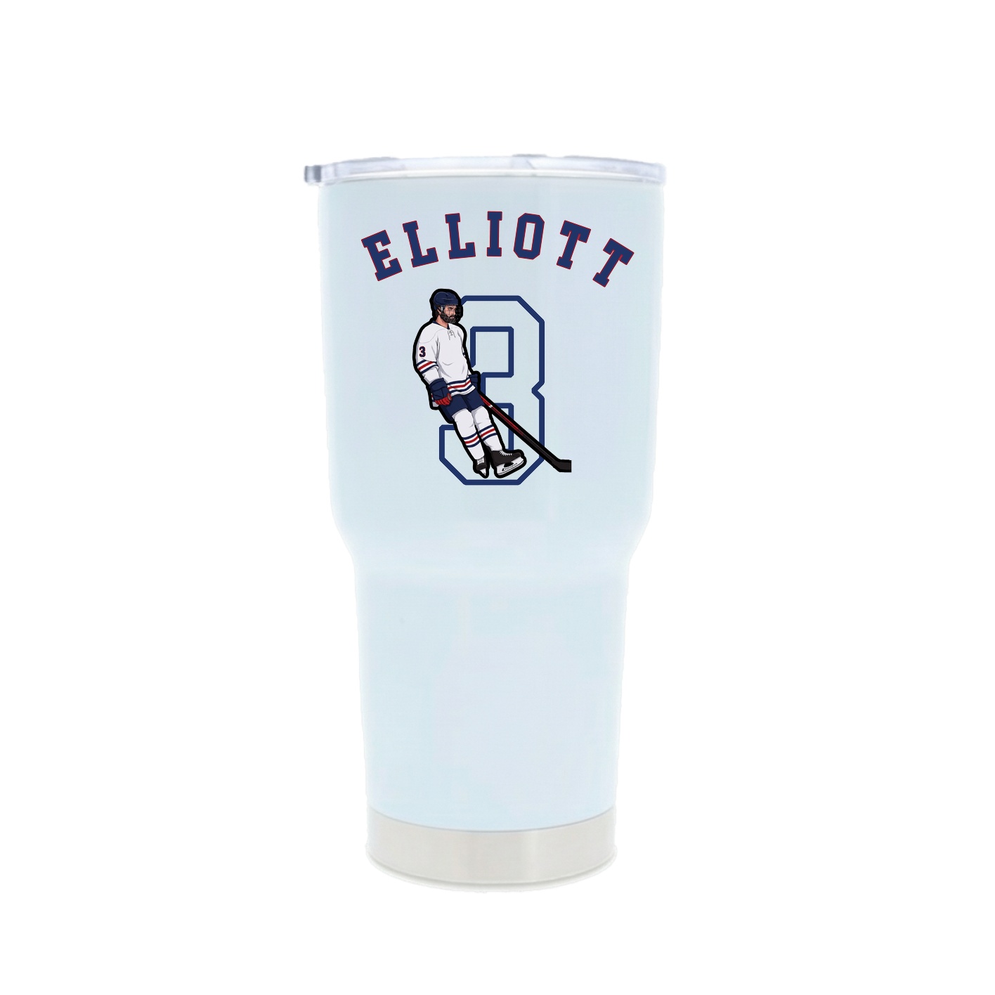 30oz Stainless Steel Tumbler — Shirsey Arch in White
