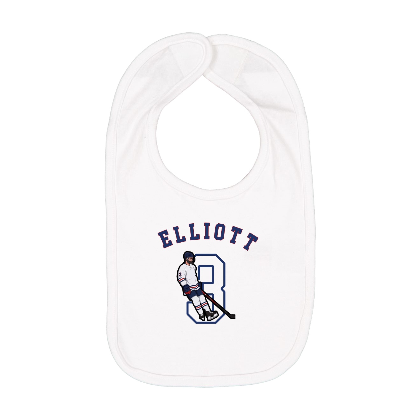 Infant Bib — Shirsey Arch in White