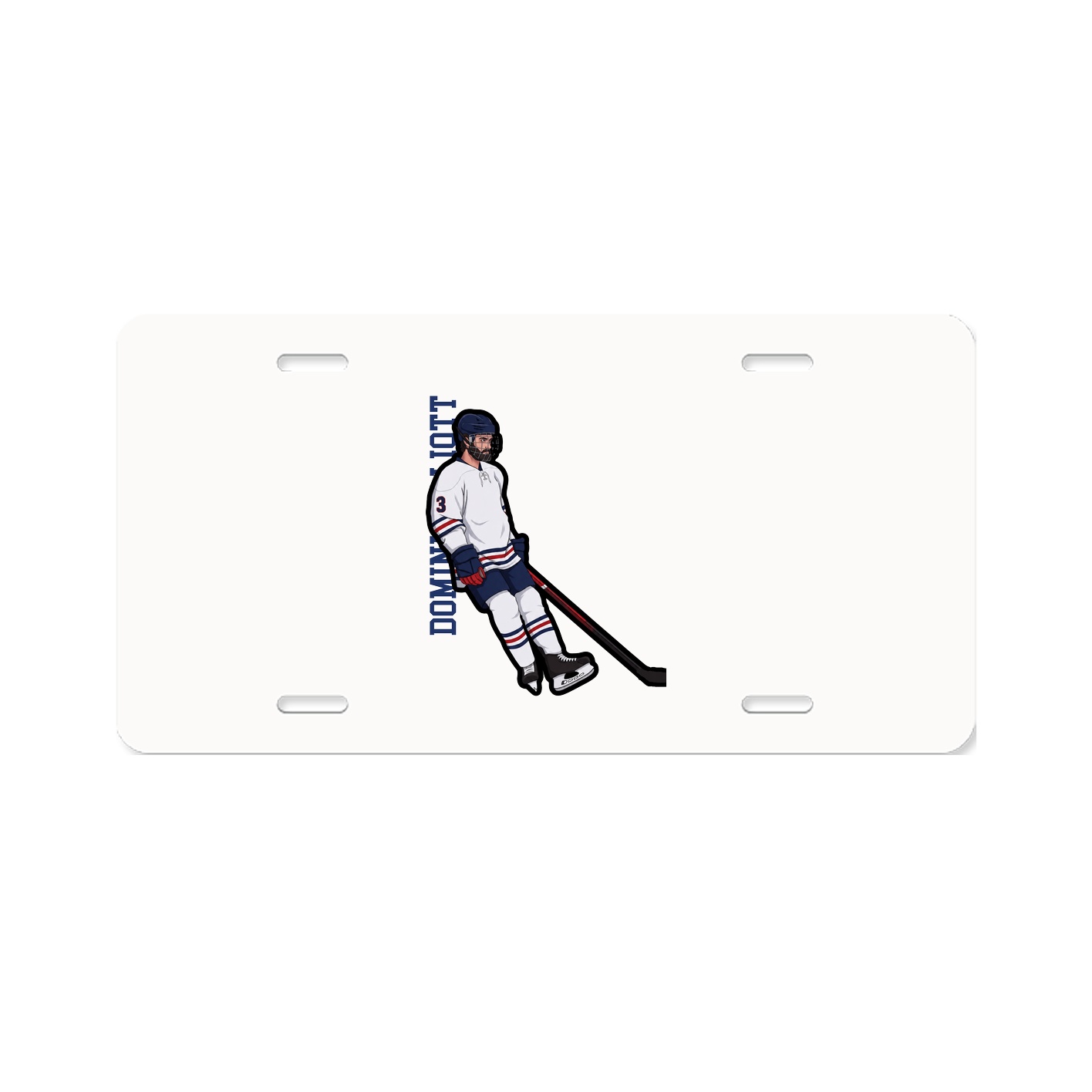 License Plate — Name Vertical in Classic
