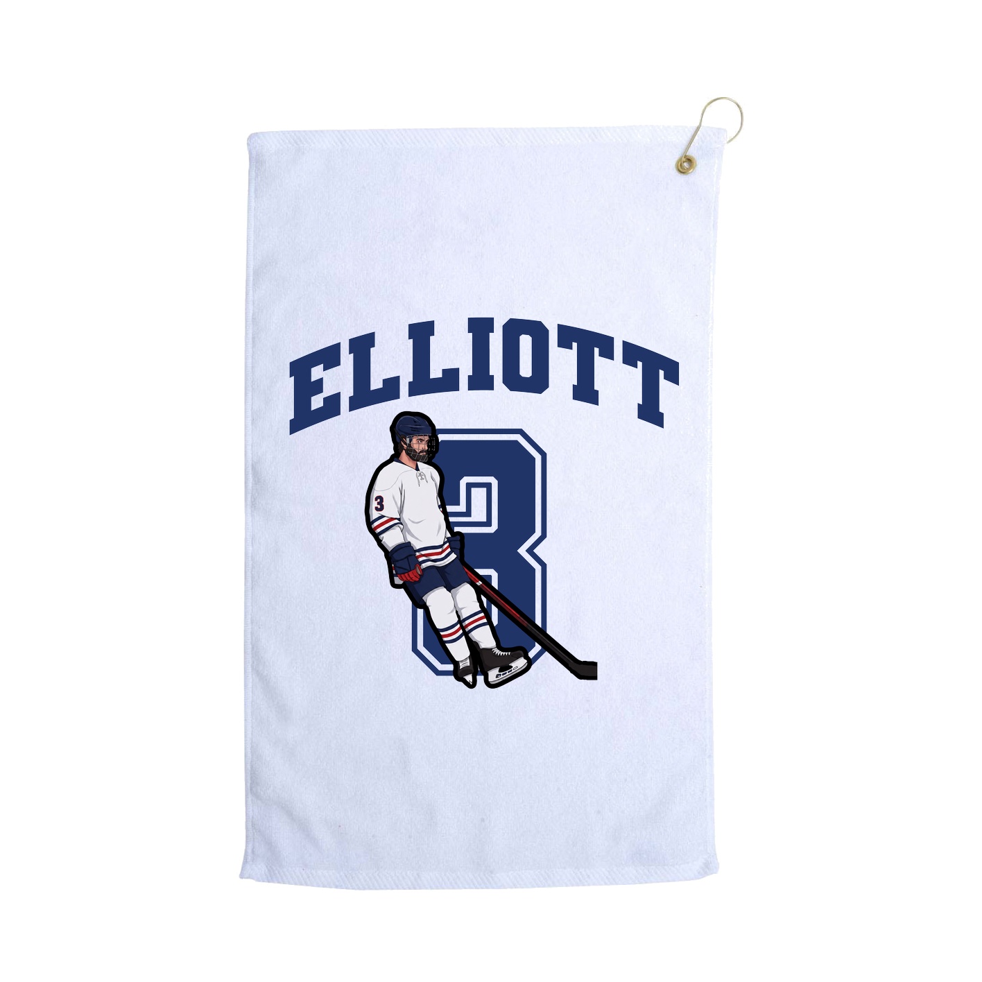Golf Towel — Number in White
