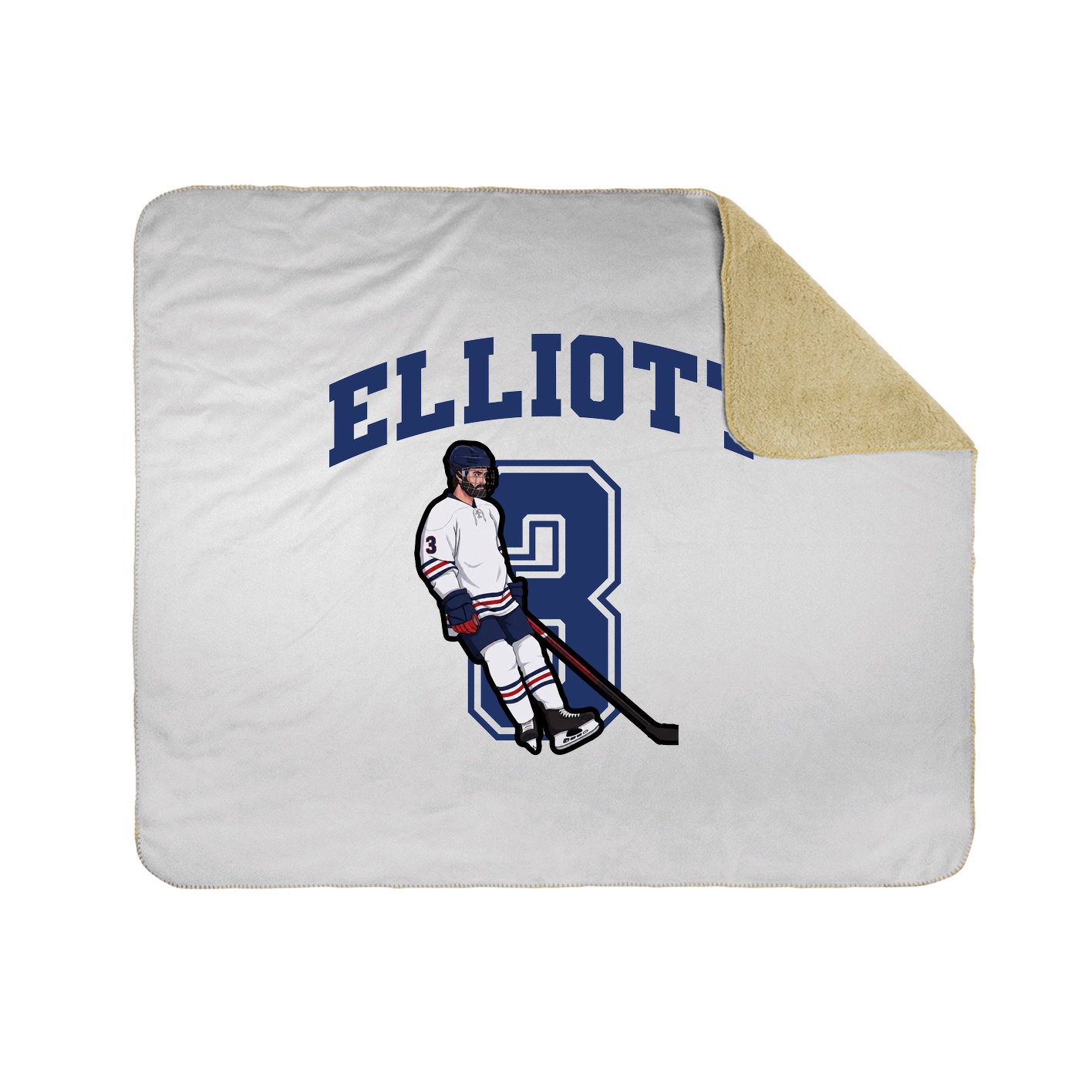 Throw Blanket — Number in White