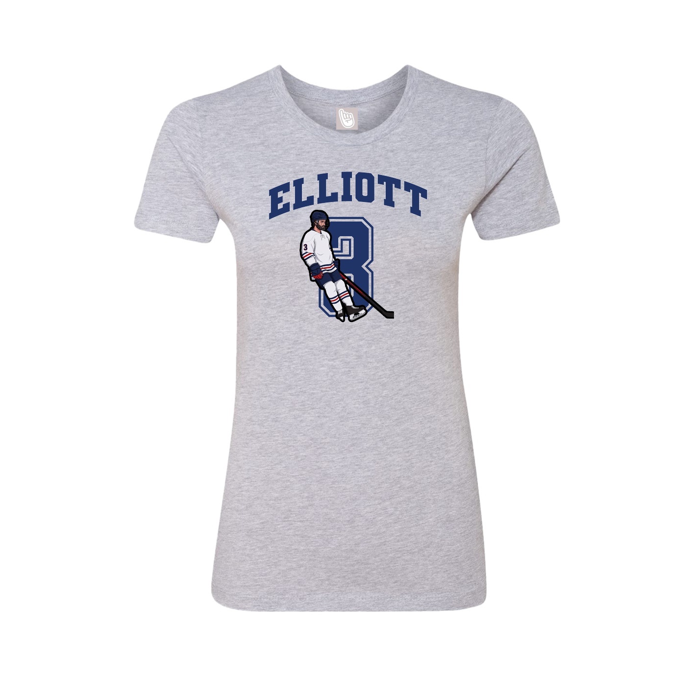 Fitted Women's Tee — Number in Grey