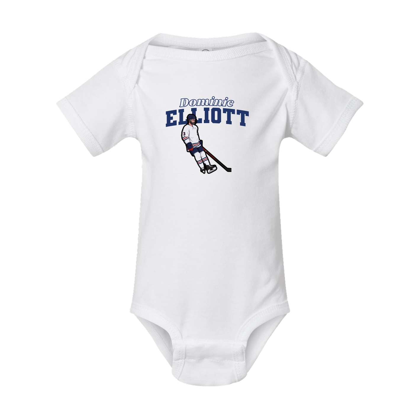 Baby Onesie — Name Arch in White