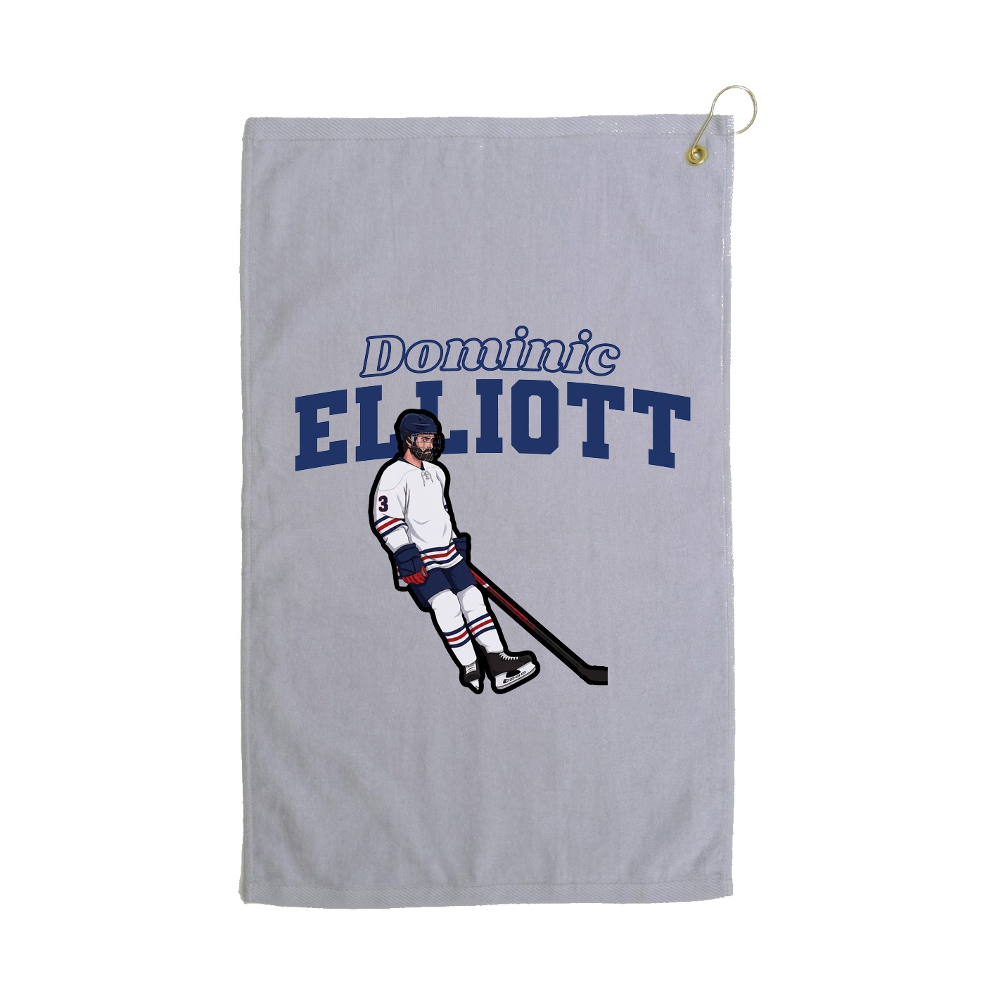 Golf Towel — Name Arch in Grey