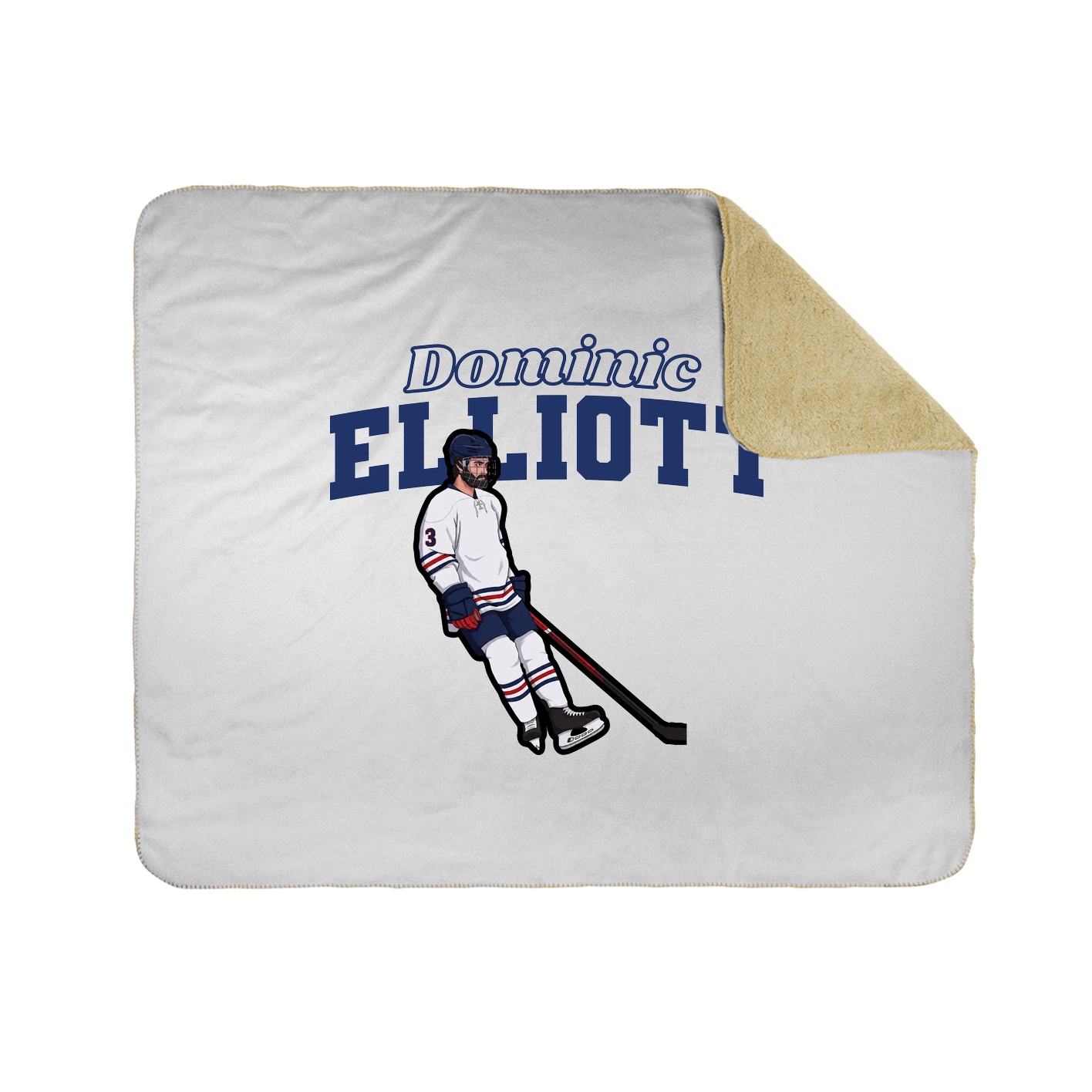 Throw Blanket — Name Arch in White