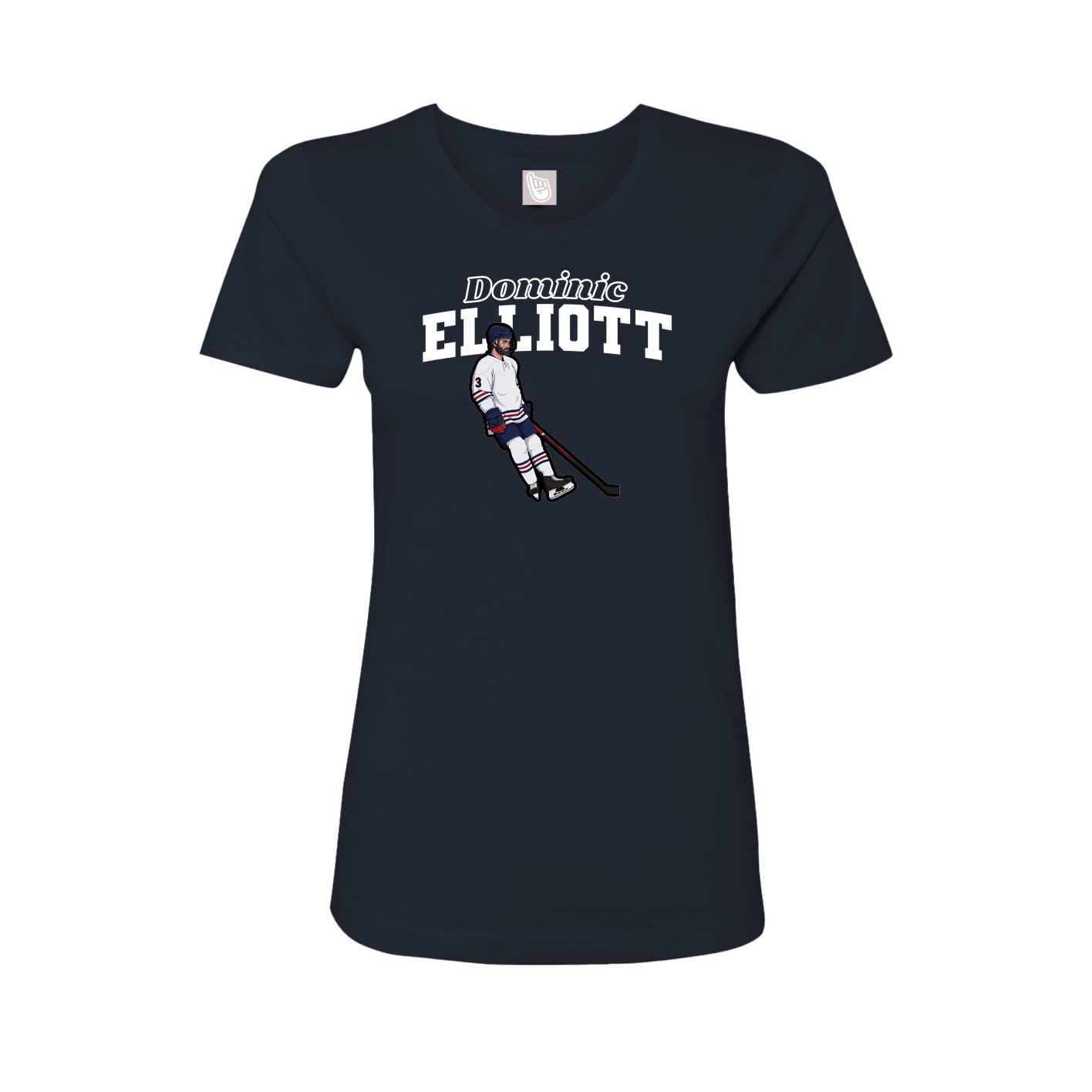 Fitted Women's Tee — Name Arch in Navy