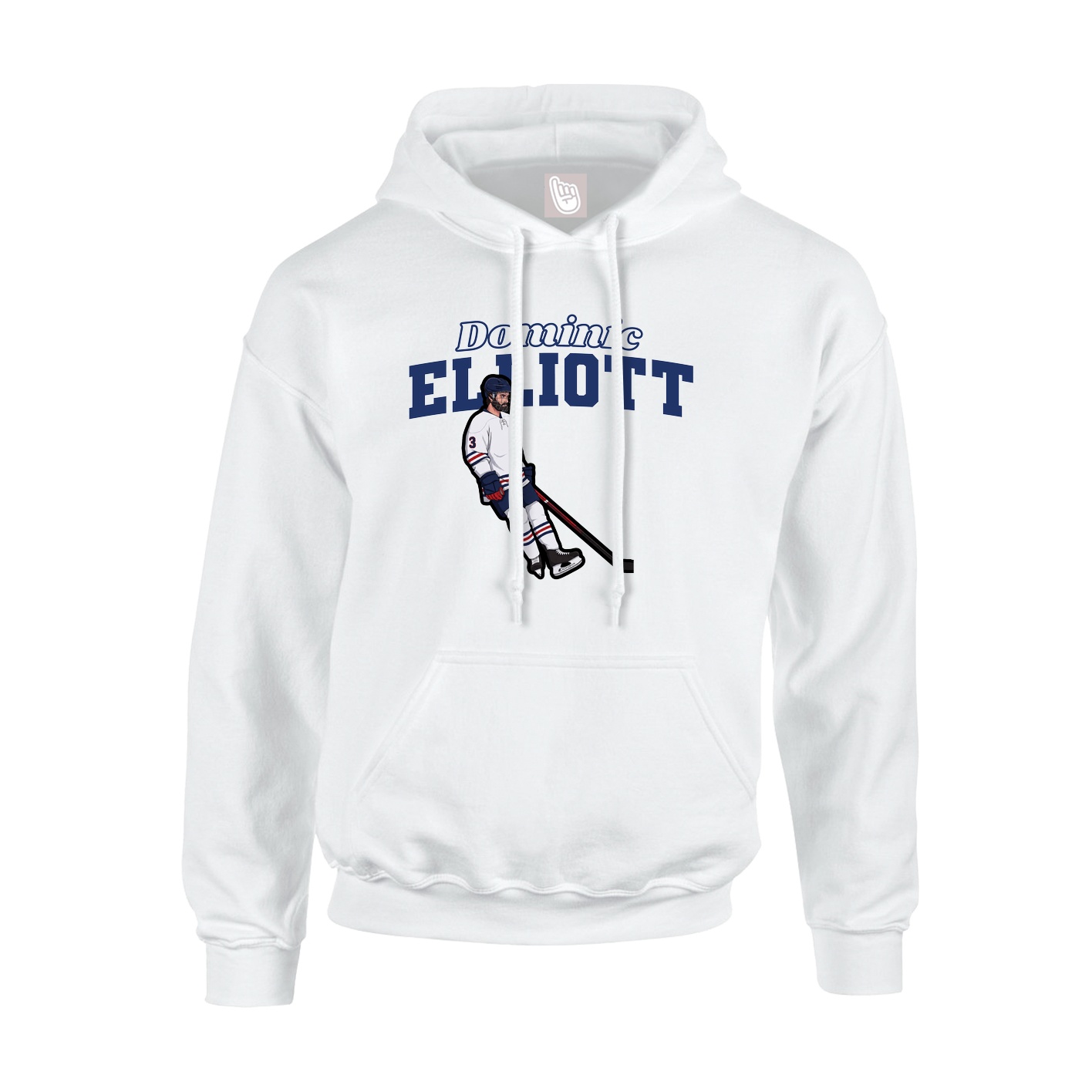 Youth Hoodie — Name Arch in White