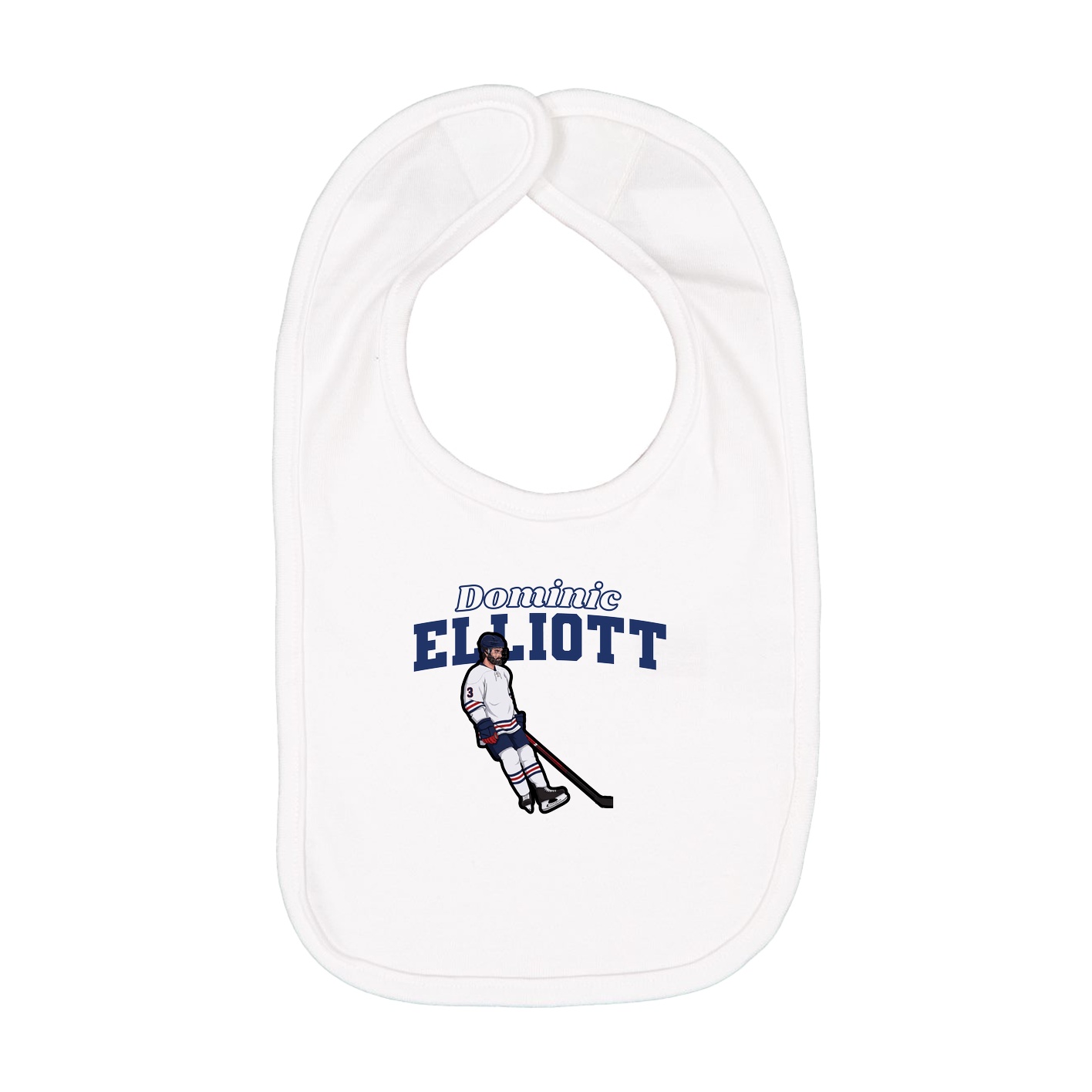 Infant Bib — Name Arch in White